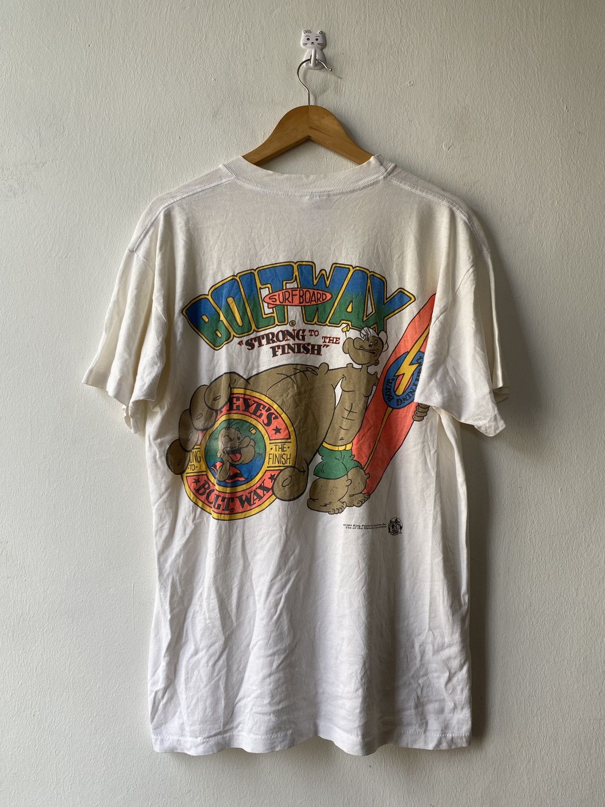 Vintage 90s Popeye’s Bolt Wax T Shirt