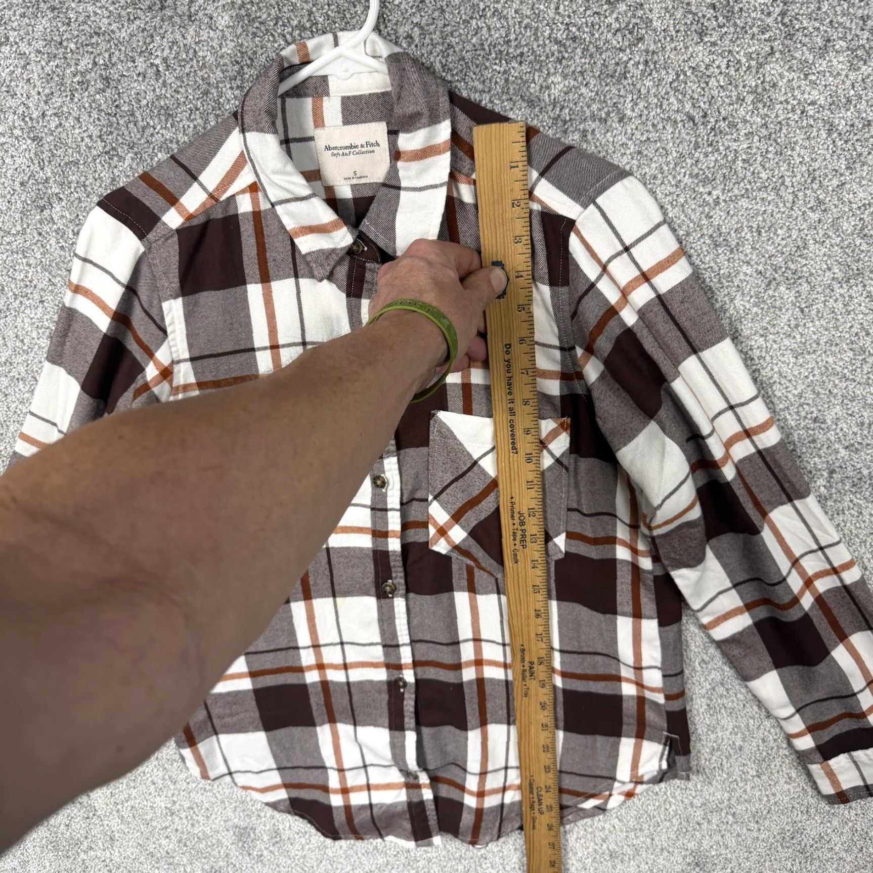 Abercrombie & Fitch Abercrombie & Fitch Flannel Shirt S Brown Plaid Casual Long Sleeve Button-Up Womens Regular Fall Grunge Hipster Pockets Vintage: No Size S / US 4 / IT 40 - 2 Thumbnail