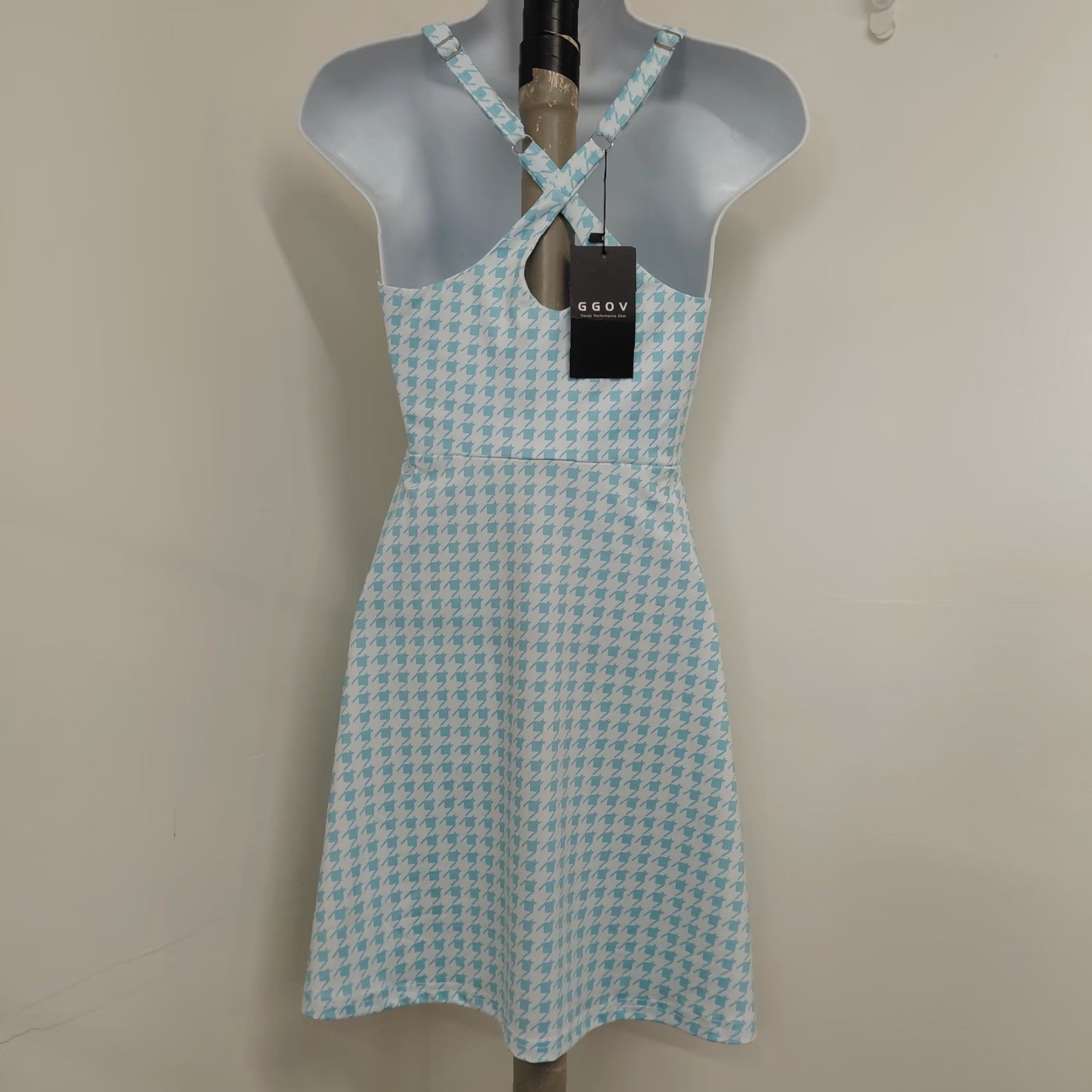 Vintage GGOV Tennis Golf Dress Womens Size XS Pastel Blue Sleeveless Crisscross Back Shirts? Size XS / US 0-2 / IT 36-38 - 7 Thumbnail