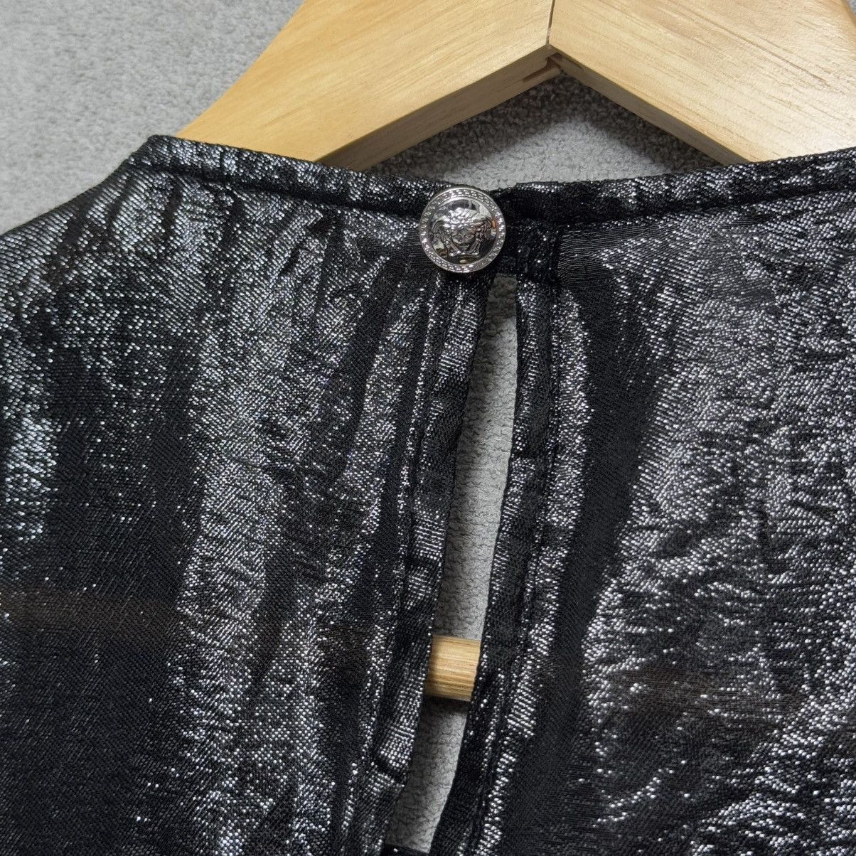 Versace Fall 2013 Versace Metallic Silk Shimmer Medusa T-Shirt Size M / US 6-8 / IT 42-44 - 9 Thumbnail