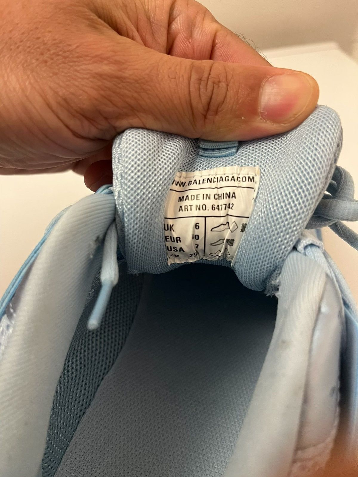Balenciaga Balenciaga Light Blue Track Clear Sole Sneaker Size 40 Size US 7 / EU 40 - 8 Thumbnail