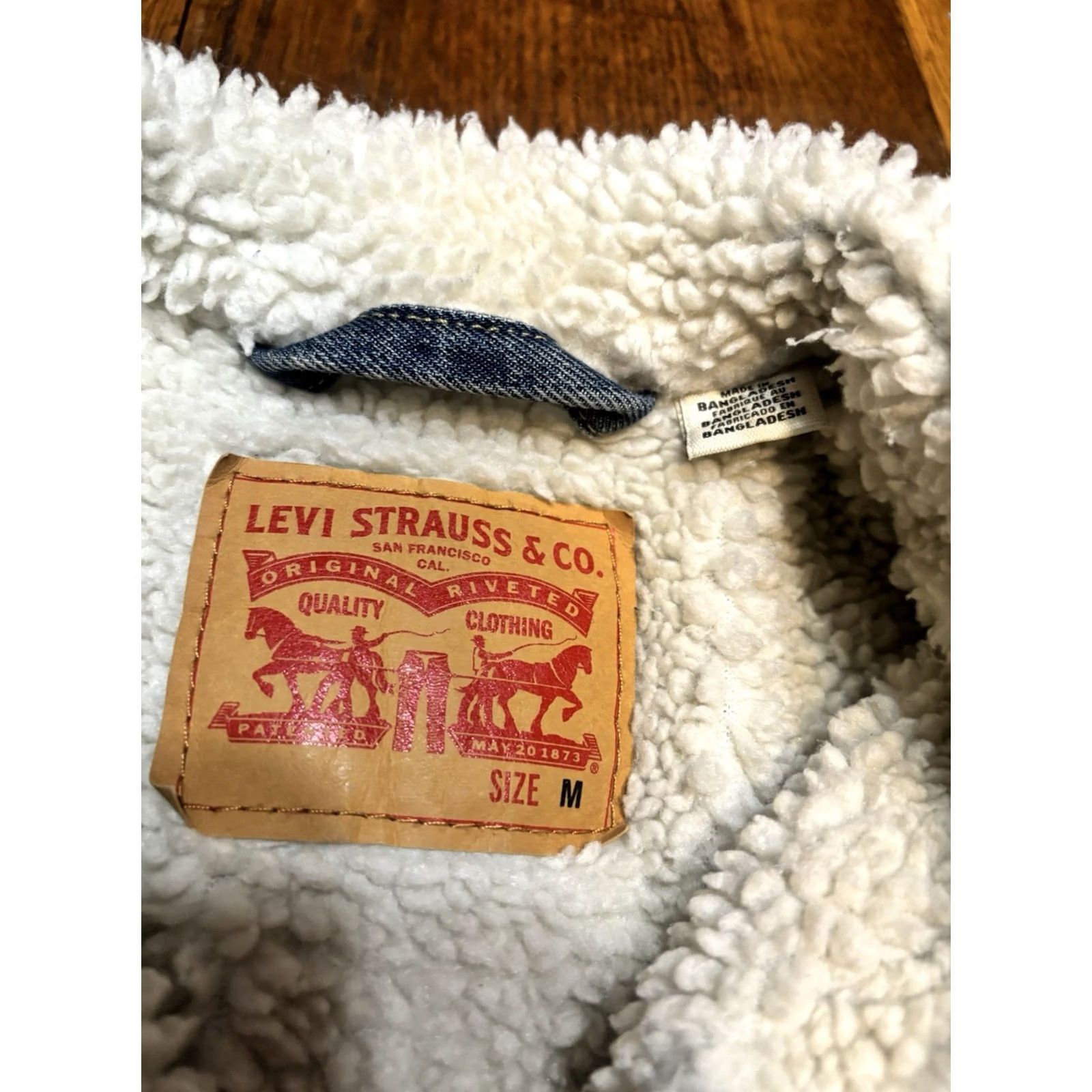 Levi's Levi's Mens Medium Blue Denim Sherpa Bomber Jacket Casual Trucker Size US M / EU 48-50 / 2 - 2 Thumbnail