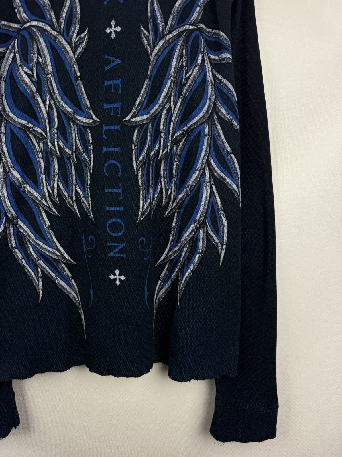 Affliction Affliction Y2K Overprinted Reversible Sweater L/S Pullover Size US XL / EU 56 / 4 - 16 Thumbnail