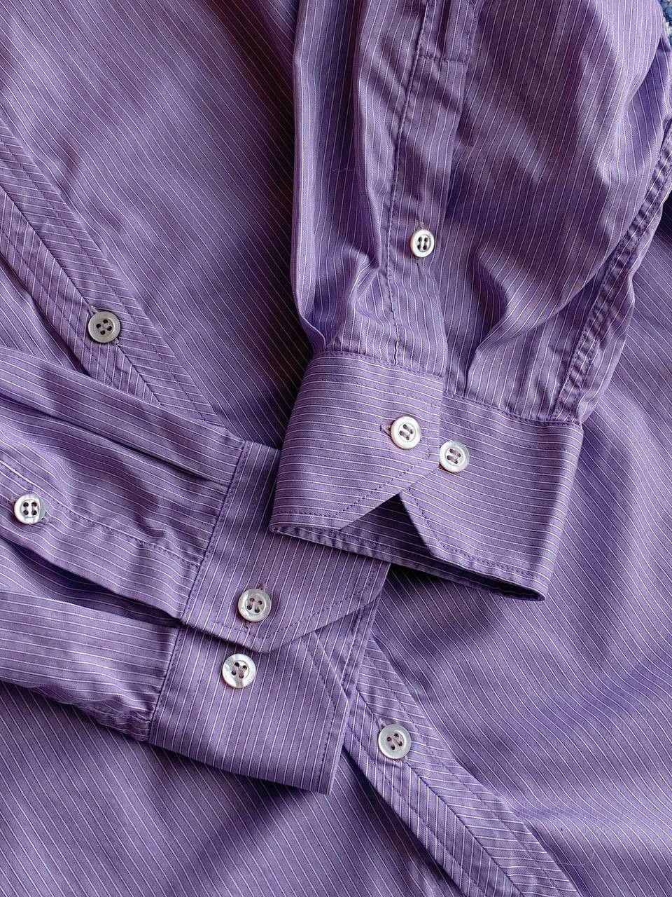 Etro Etro Shirt Purple Strip Size 40S - 7 Thumbnail