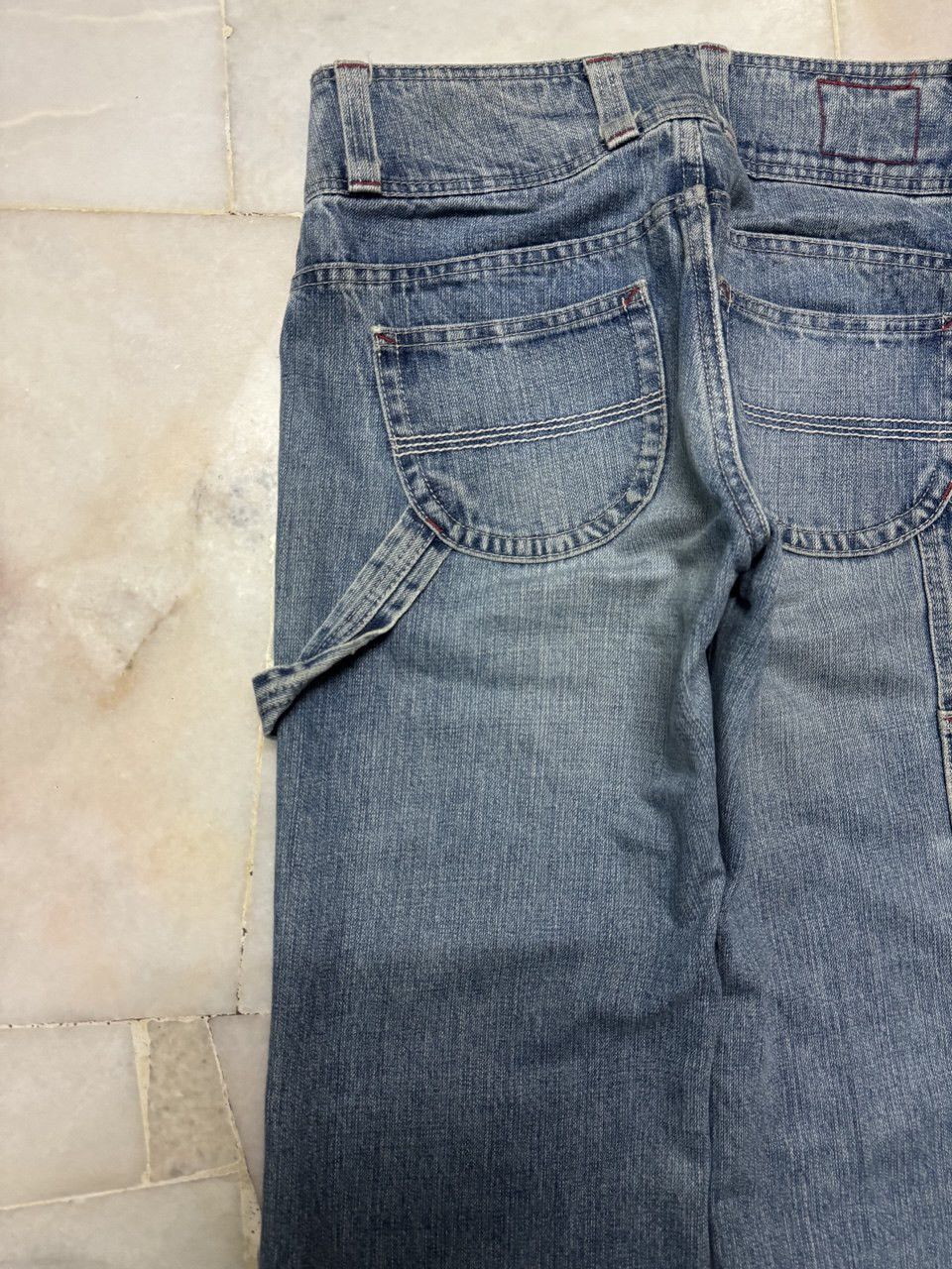 Vintage 💥Sick💥90s style Japanese Mudwash Carpenter Pants Baggy Flare Size US 28 / EU 44 - 13 Thumbnail