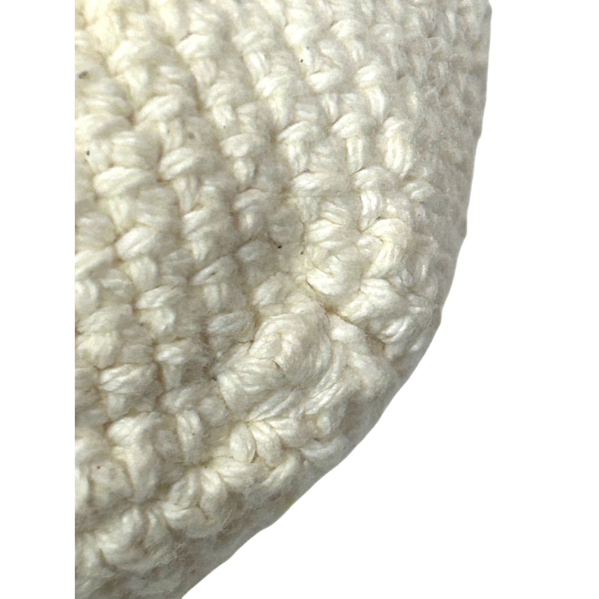 Other Crocheted Tote Bag Vintage Cream Handmade Floral Appliqués S Size ONE SIZE - 7 Thumbnail