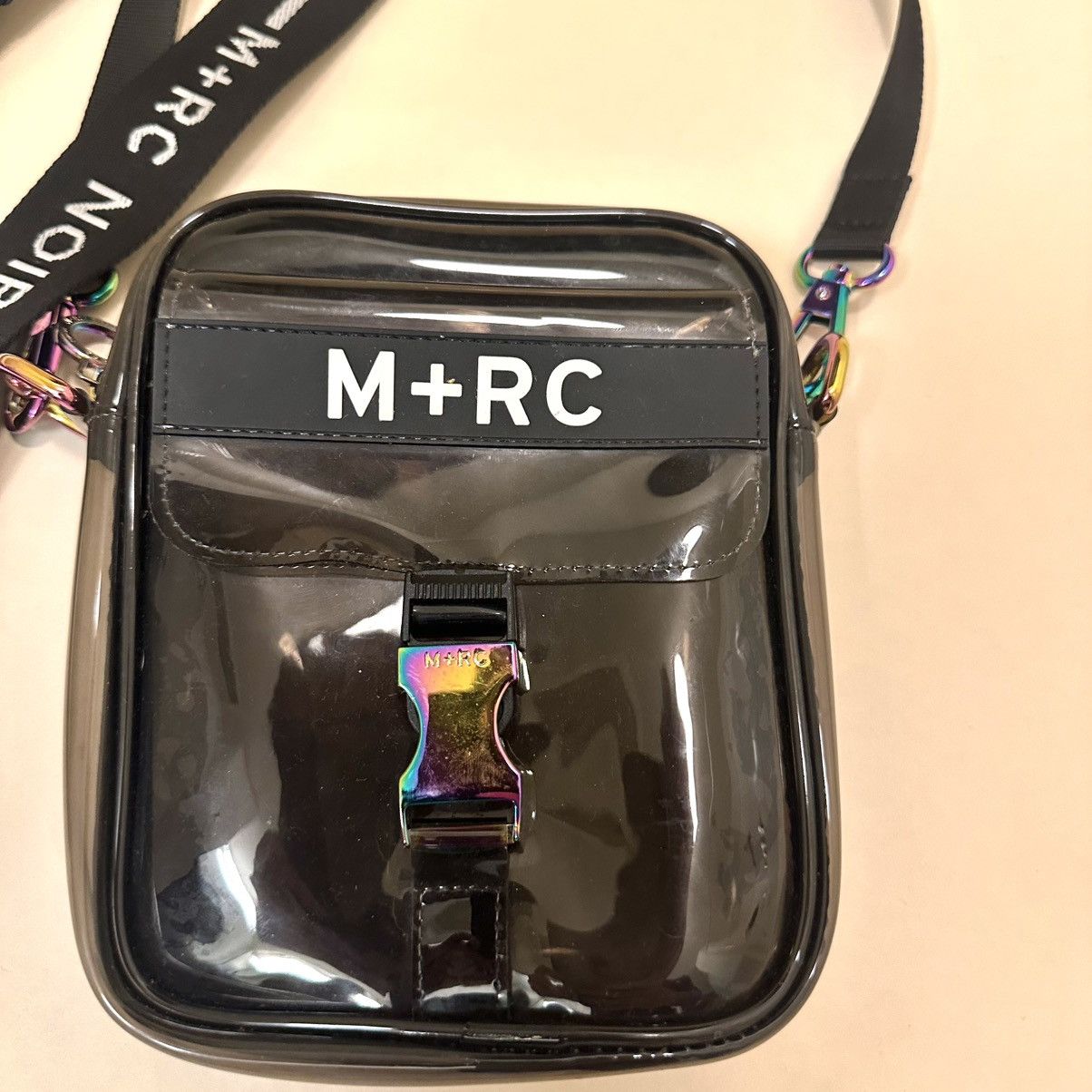 M+Rc Noir M+RC Transparent Black Vinyl Cross Body Bag Rainbow Oil Size ONE SIZE - 2 Thumbnail