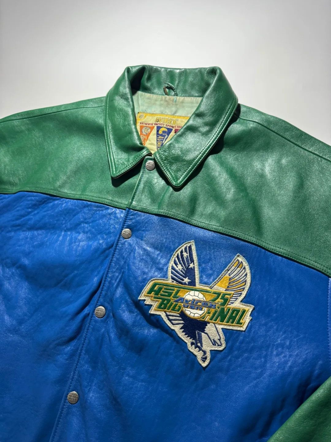 Avirex Vintage 1998 Avirex ASL Soccer Finals Leather Jacket Size US XXL / EU 58 / 5 - 6 Thumbnail