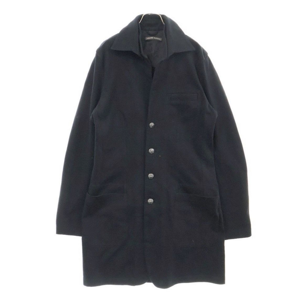 Chrome Hearts Chrome Hearts Cross Ball Button Long Coat Black Size ONE SIZE - 1 Thumbnail