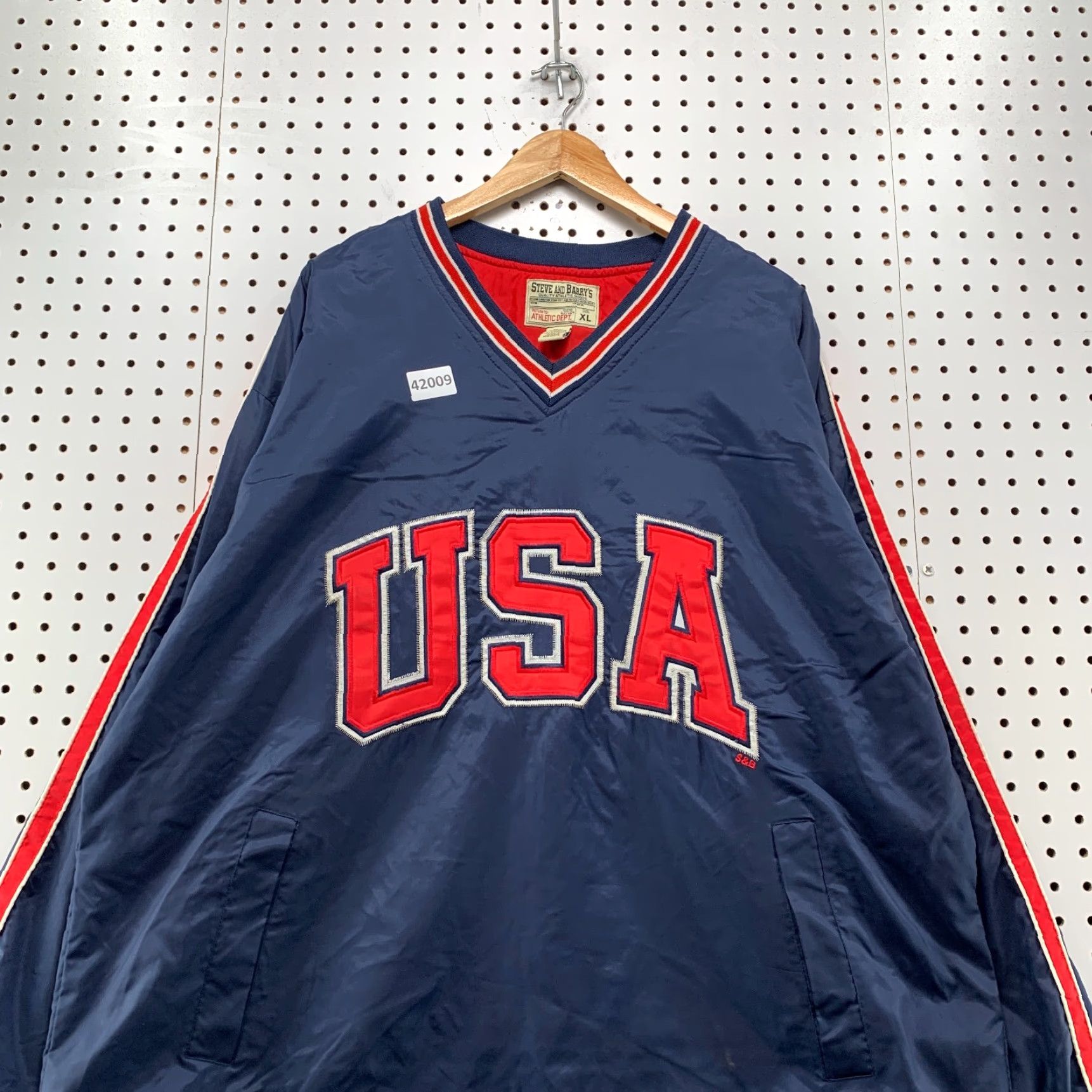 Vintage VINTAGE Steve & Barry’s USA Olympics Windbreaker Jacket Mens XL Blue Embroidered Size US XL / EU 56 / 4 - 4 Thumbnail