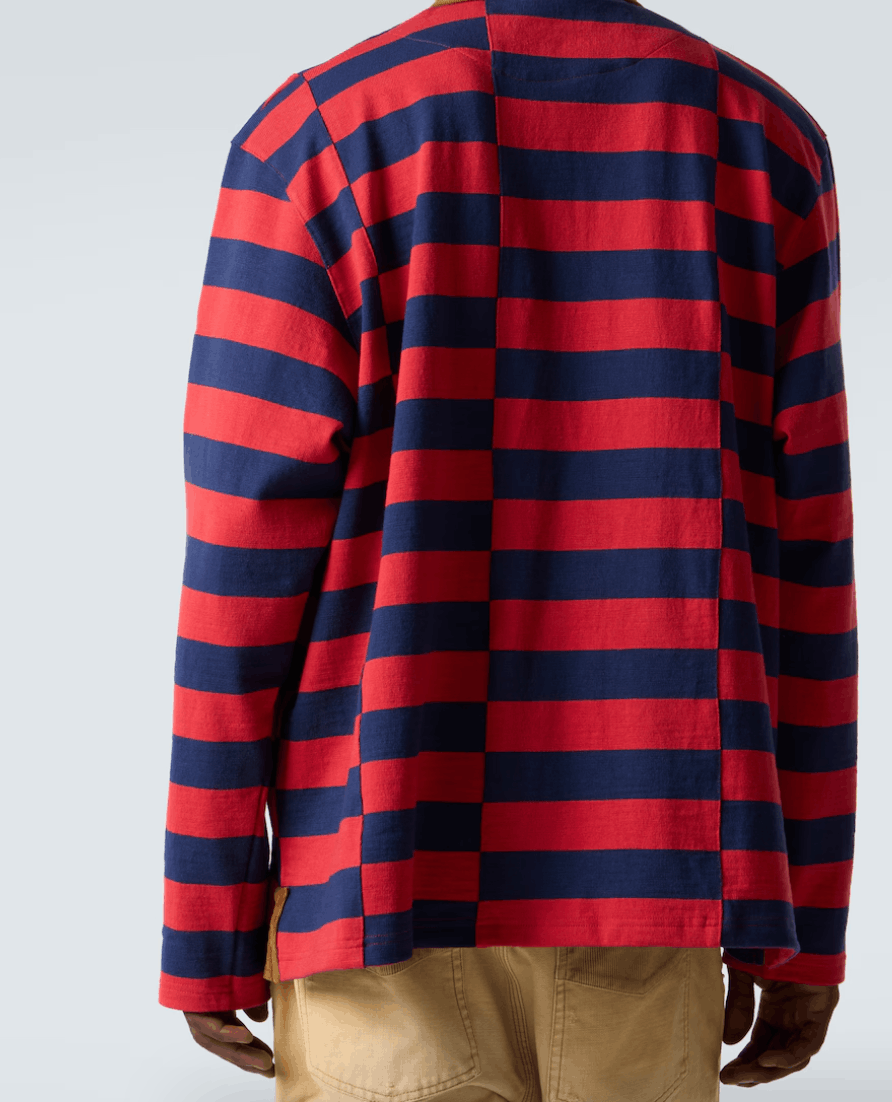 Wales Bonner Wales Bonner City striped cotton canvas polo shirt Size US L / EU 52-54 / 3 - 3 Thumbnail