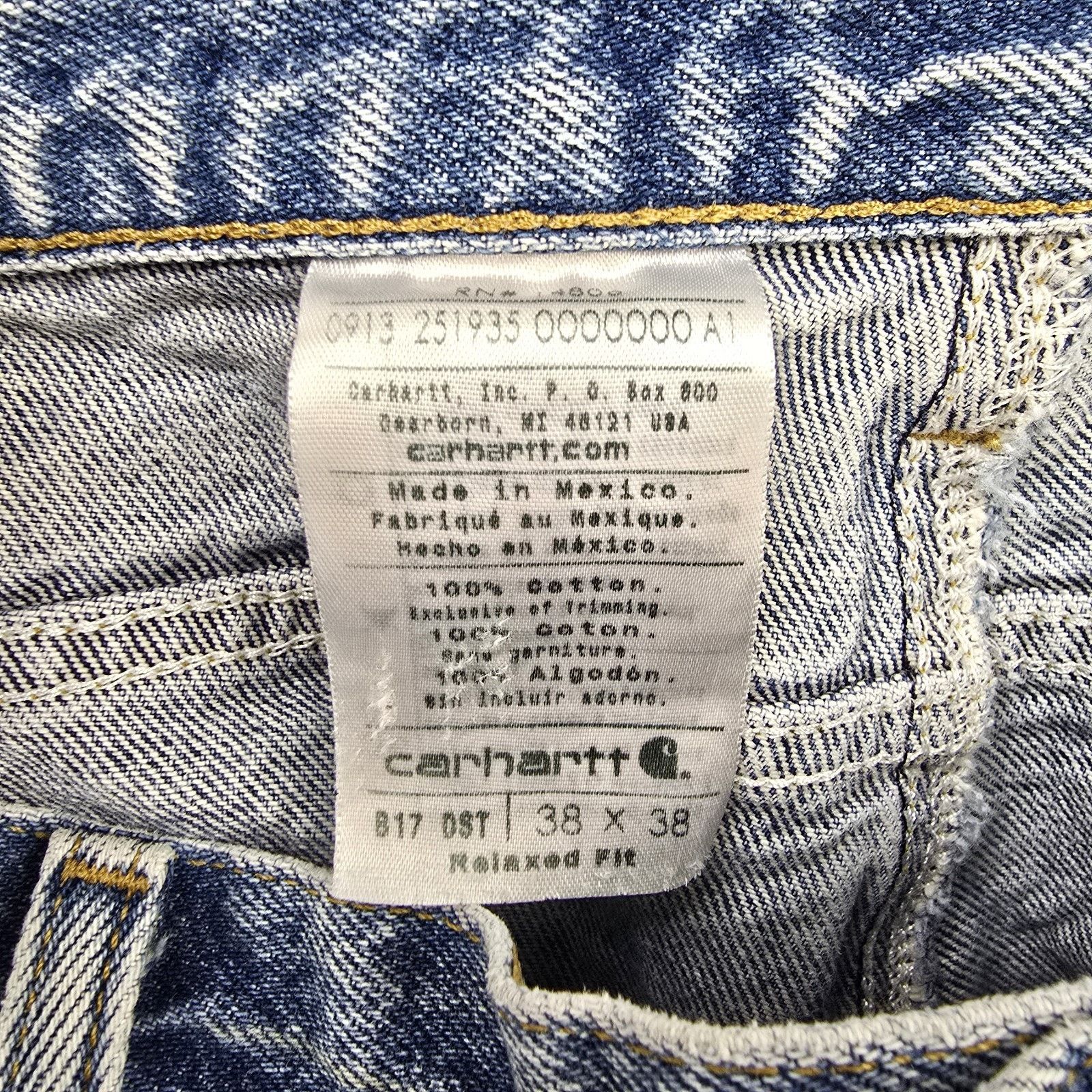 Carhartt Carhartt Jeans Mens 38x36 Blue Relaxed Fit B17 DST Faded Size US 38 / EU 54 - 4 Thumbnail