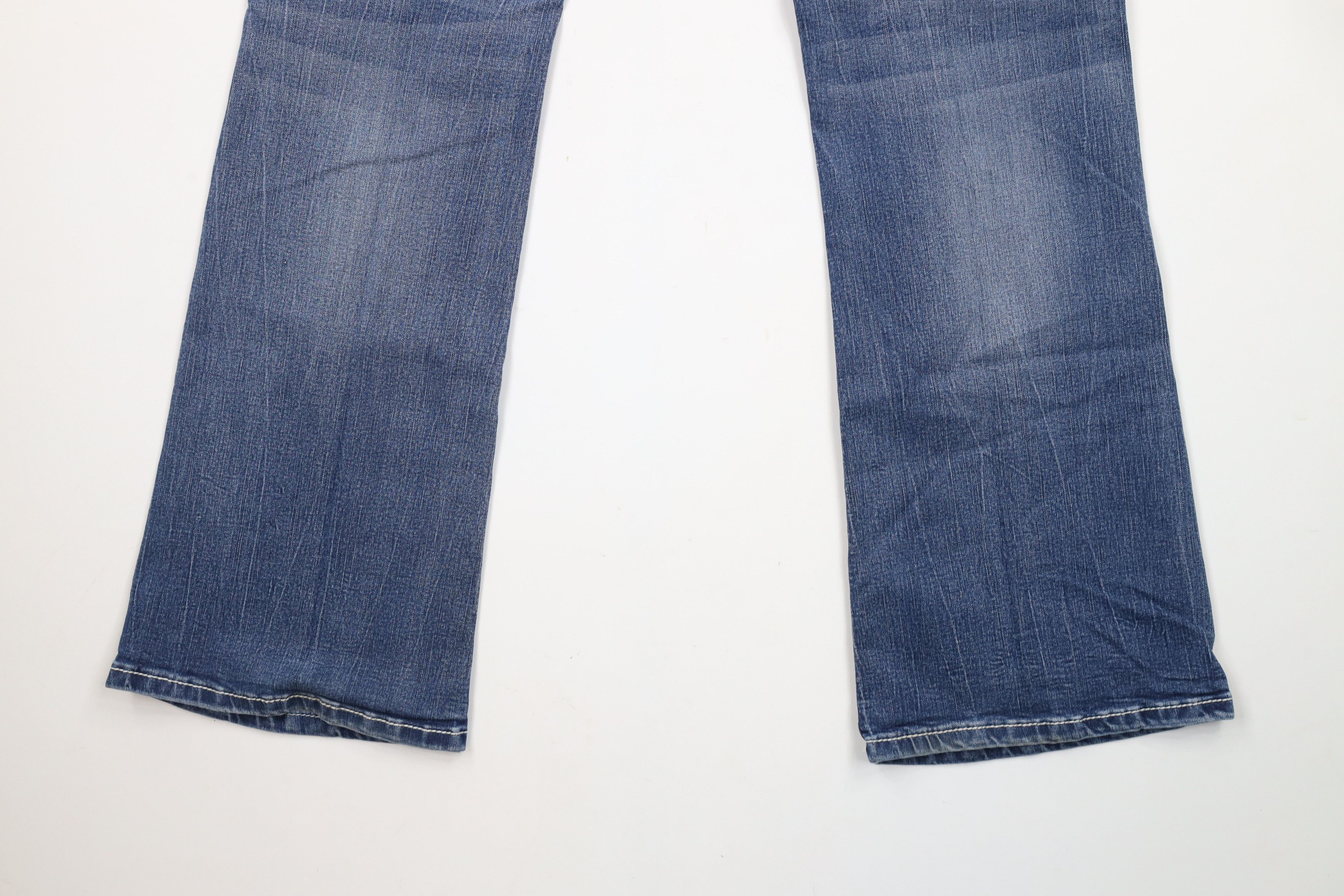 Vintage Vintage Y2K Babydoll Cross Thich Stitch Flared Denim Jeans Size 32" / US 10 / IT 46 - 12 Thumbnail