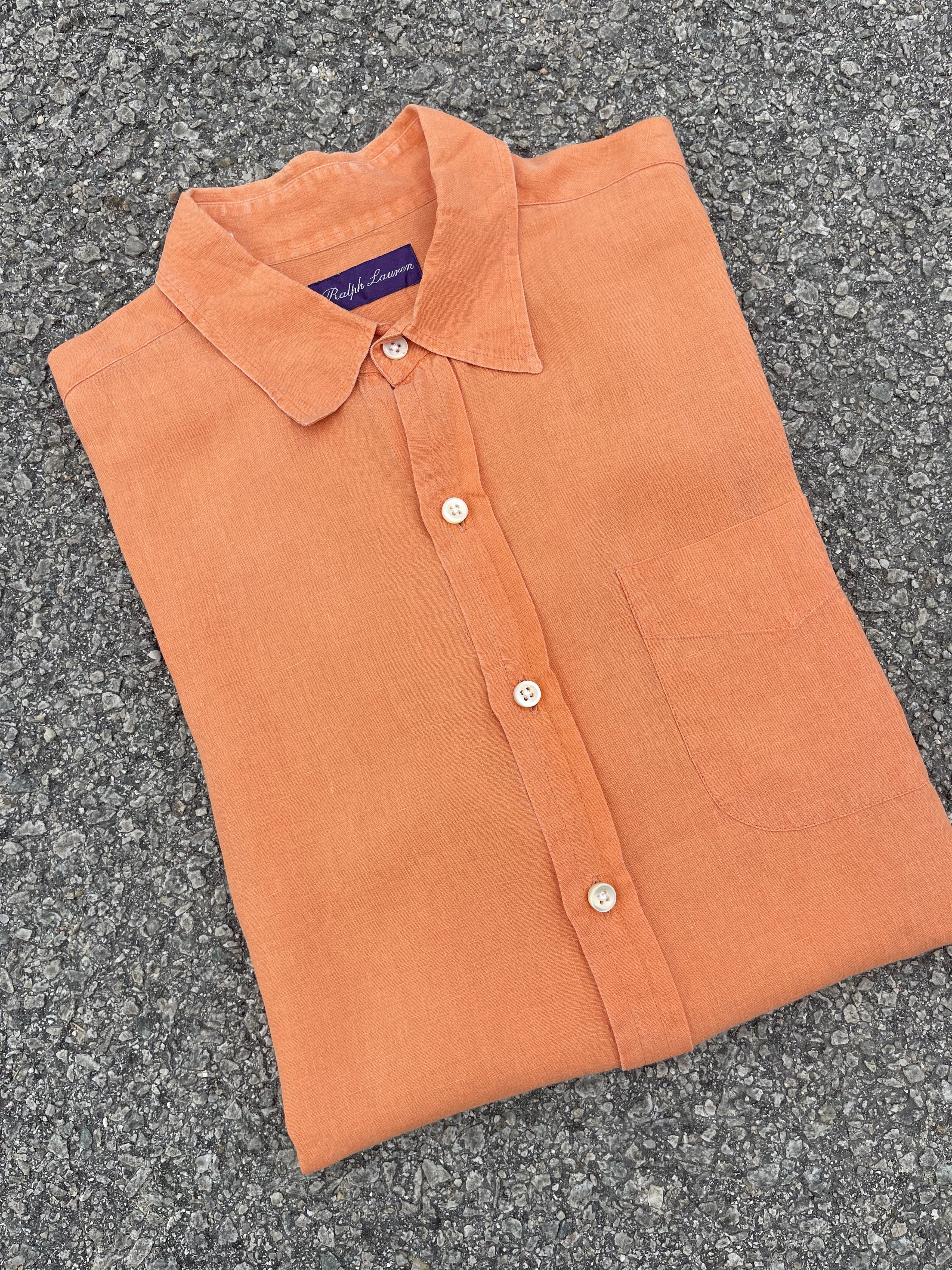 Ralph Lauren Purple Label Vtg Ralph Lauren Purple Label 100% Linen Made in Italy Size US L / EU 52-54 / 3 - 1 Thumbnail