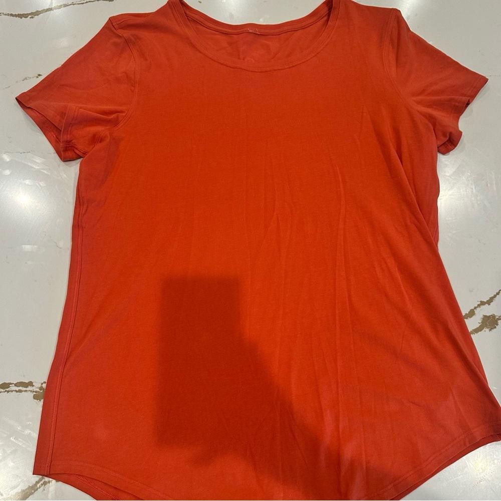 Lululemon Lululemon Love Crew III Short Sleeve Tee 10 Orange Brick Size L / US 10 / IT 46 - 4 Thumbnail