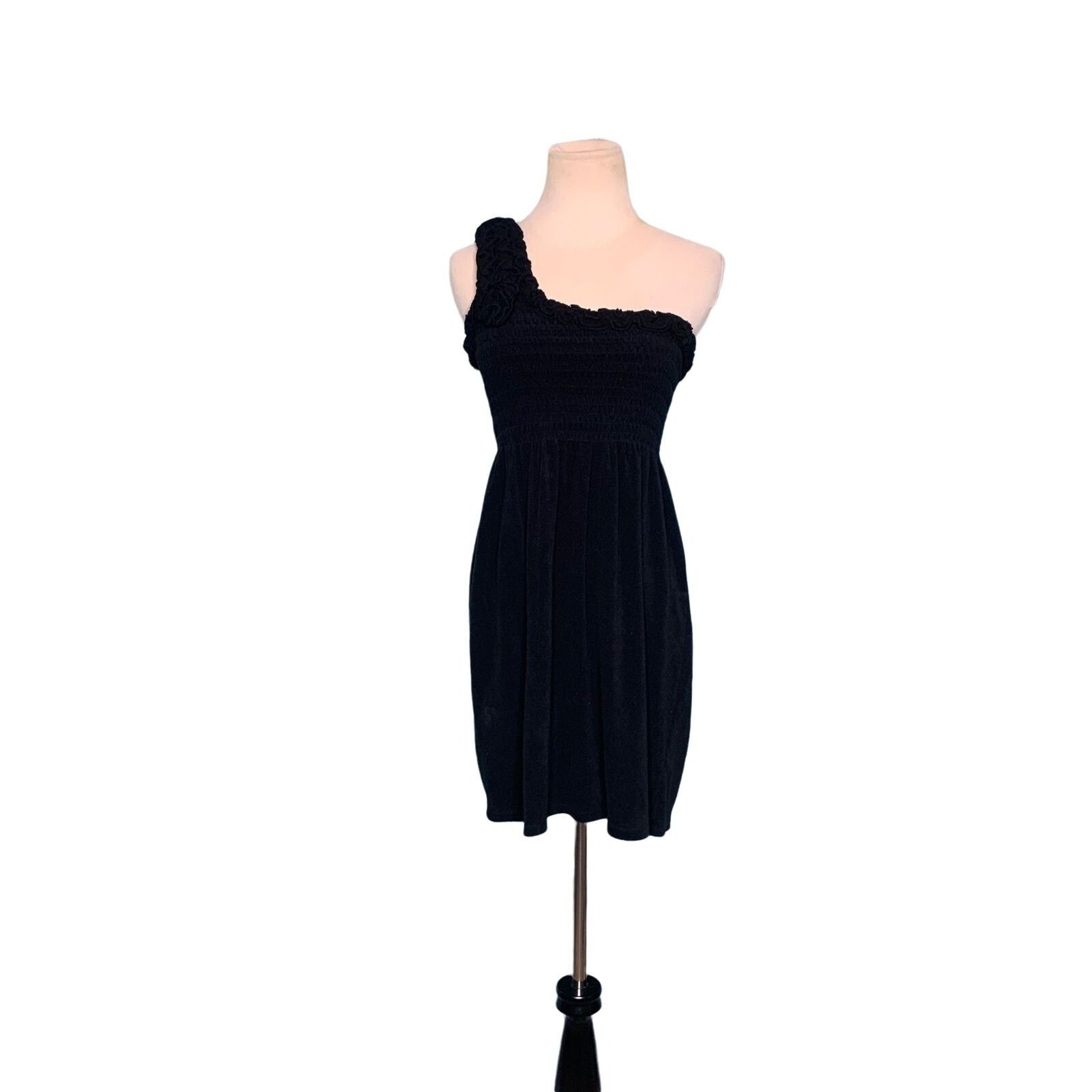 Juicy Couture Juicy Couture black smocked one shoulder dress size small Size S / US 4 / IT 40 - 9 Thumbnail
