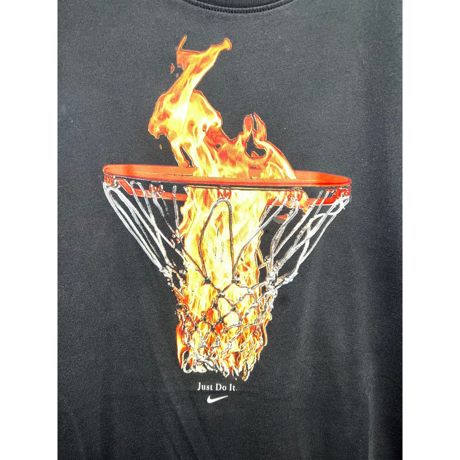 Nike Nike Basketball Flaming Hoop Shirt Just Do It Dri Fit Tee L Size US L / EU 52-54 / 3 - 2 Thumbnail