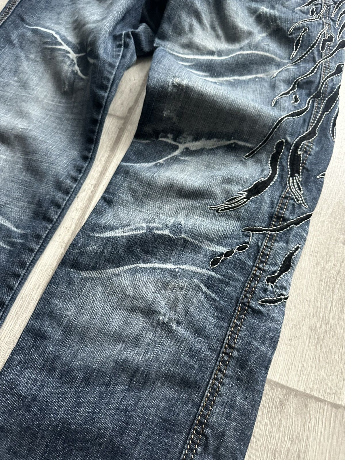 Japanese Brand Vintage Streetwear Denim Jeans Y2K Avant Garde Size US 30 / EU 46 - 8 Thumbnail