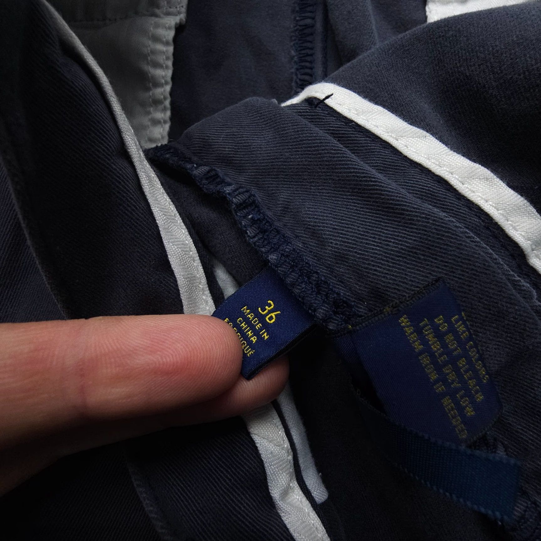 Polo Ralph Lauren Polo Ralph Lauren Shorts Mens 36 Blue Cotton Twill Flat Front Pockets Logo Chino Casual Preppy American Mens Size US M / EU 48-50 / 2 - 7 Thumbnail