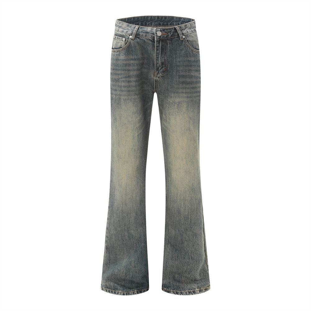 Japanese Brand × Jean Washed distressed trendy hip-hop flared jeans Size US 32 / EU 48 - 1 Thumbnail
