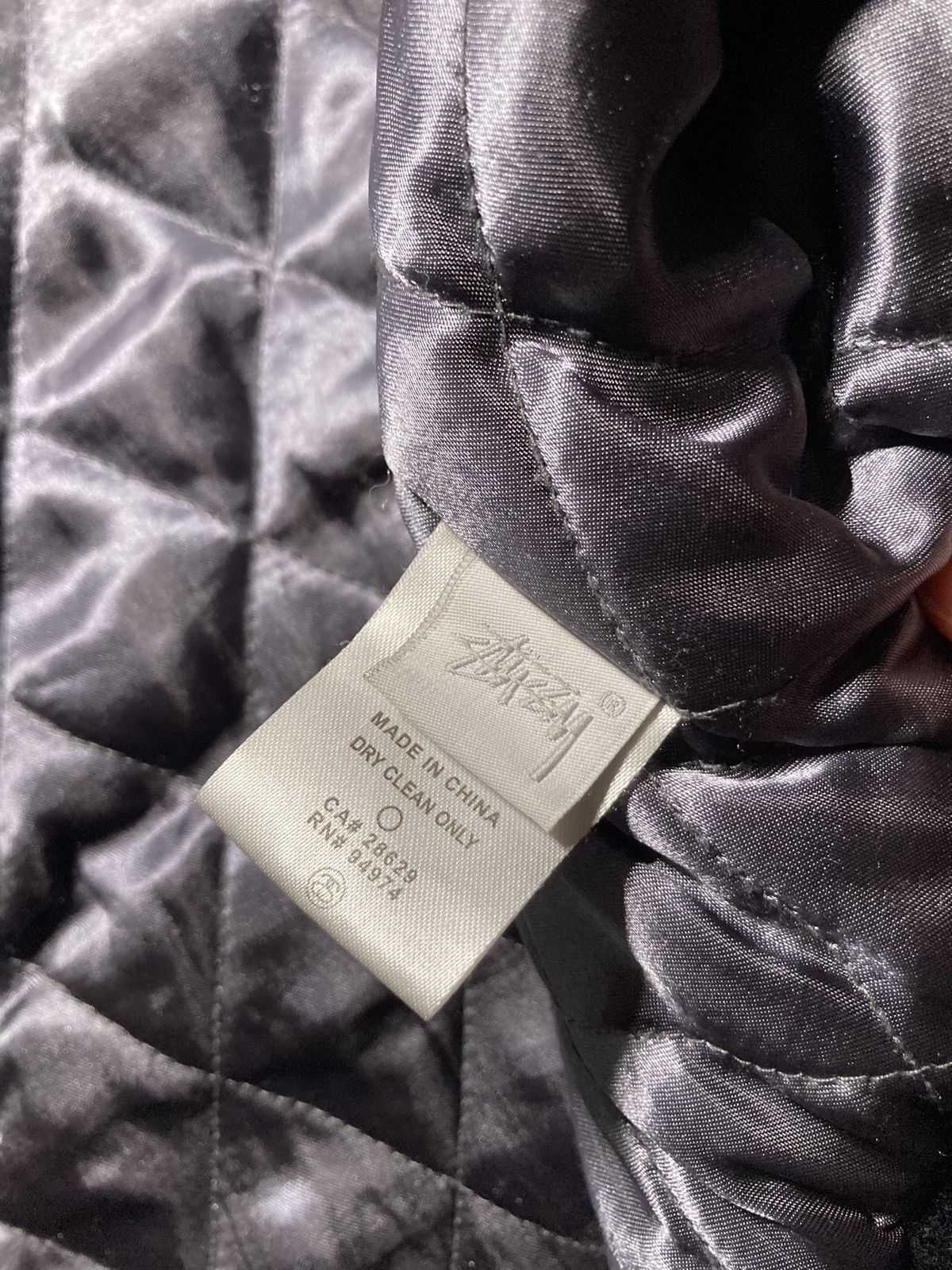 Stussy × Vintage ⛩️Stüssy Varsity Wool Bomber Jacket M y2k baggy rare big logo Size US M / EU 48-50 / 2 - 8 Thumbnail