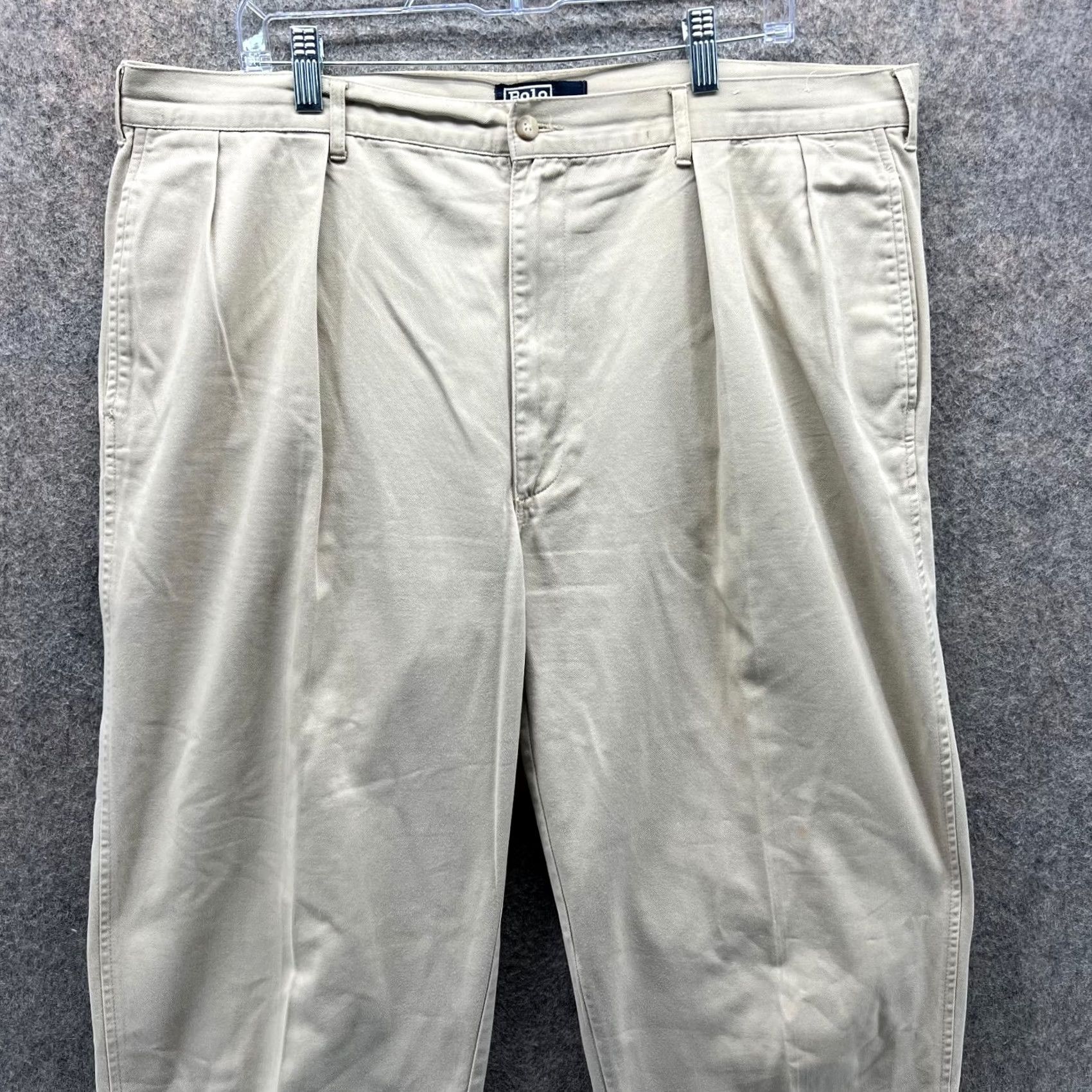 Polo Ralph Lauren VINTAGE Polo Ralph Lauren Pants Dress Men 36x30 Khaki Beige Pleated Straight 36 in Inseam 30in Size US M / EU 48-50 / 2 - 7 Thumbnail