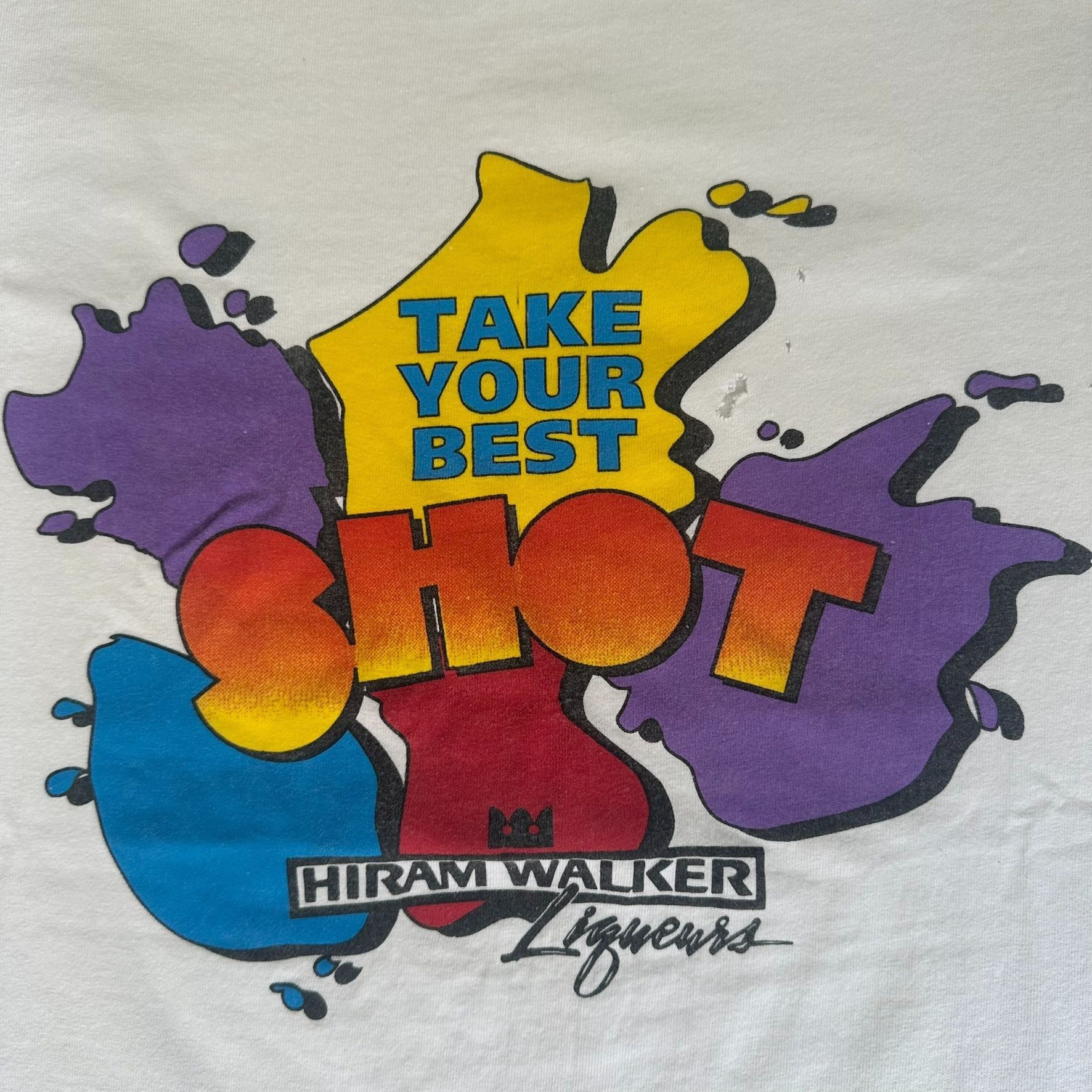 Hanes Vintage 90s Hiram Walker Liqueur T-Shirt Alcohol Liquor Tee Size US L / EU 52-54 / 3 - 2 Thumbnail