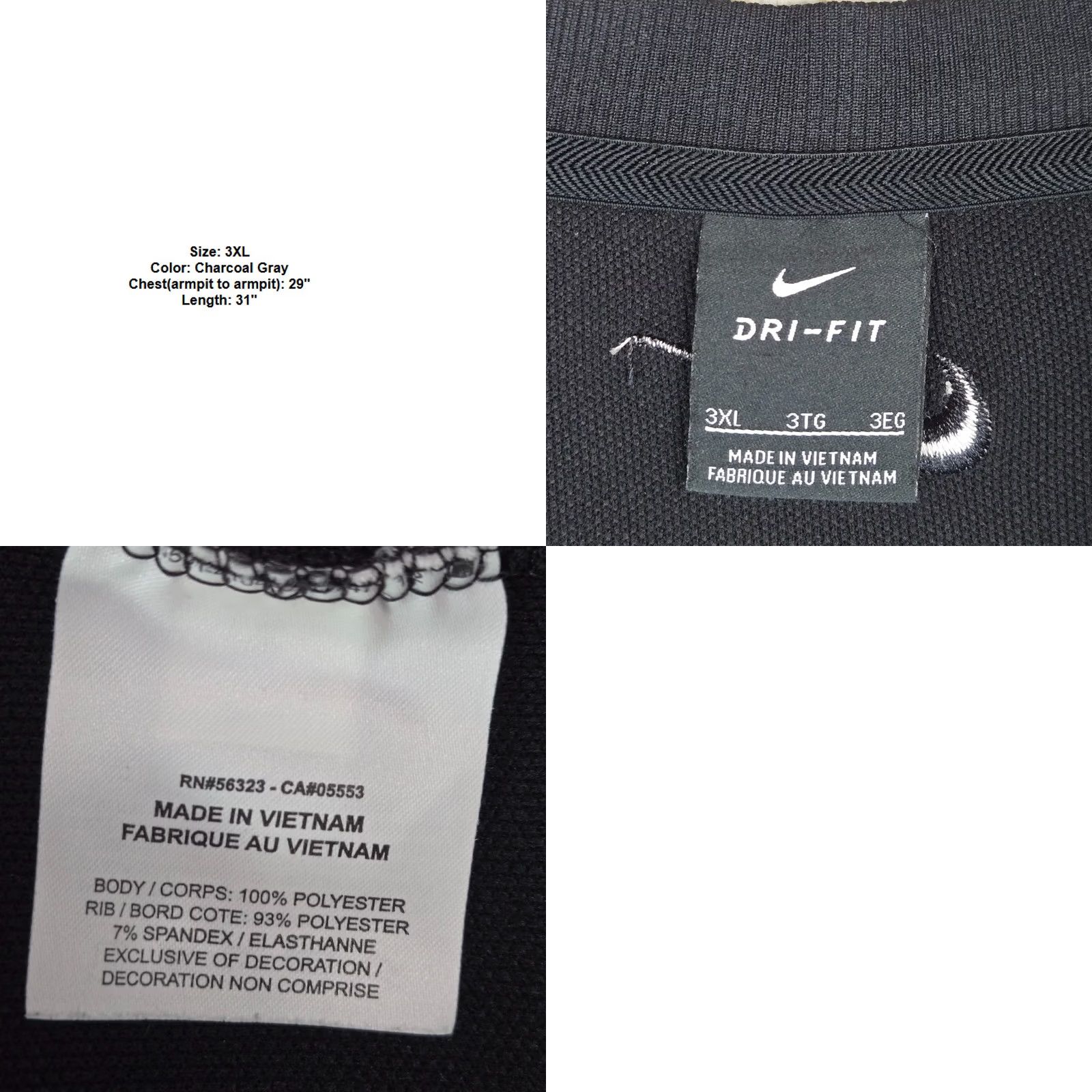 Nike NIKE Michigan Football Vest Dri-Fit Pullover Mens 3XL Charcoal Gray Windbreaker Sweatshirt Shaped for Golf, Casual, Football Product Size US XXL / EU 58 / 5 - 8 Thumbnail