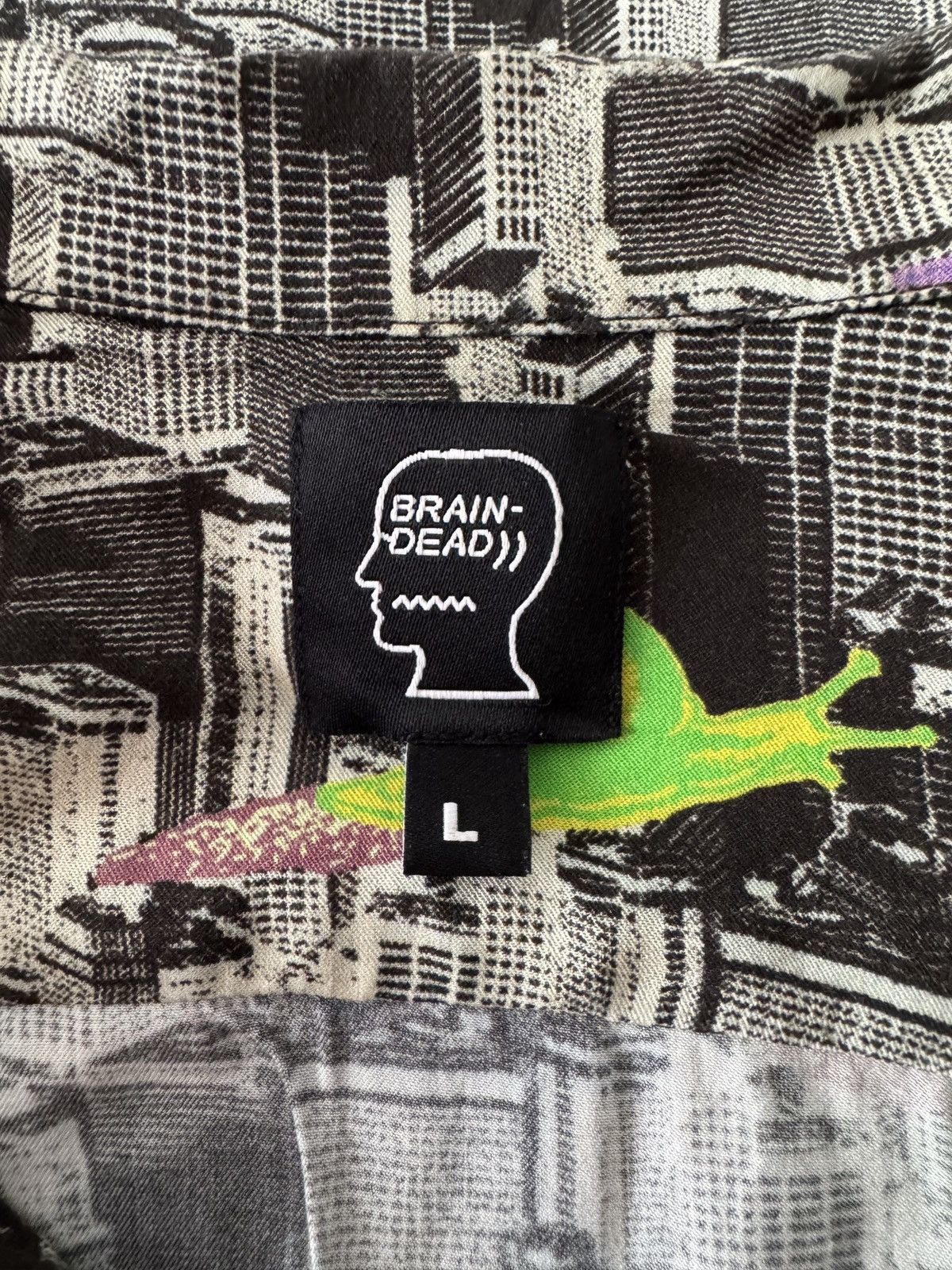 Brain Dead 🔥🔥 Brain Dead Snail Print Hawaiian Shirt Size US L / EU 52-54 / 3 - 8 Thumbnail