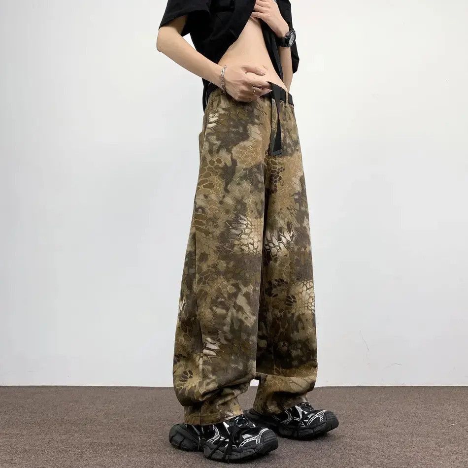 Japanese Brand Retro loose casual straight leg camouflage jeans Size US 32 / EU 48 - 2 Thumbnail