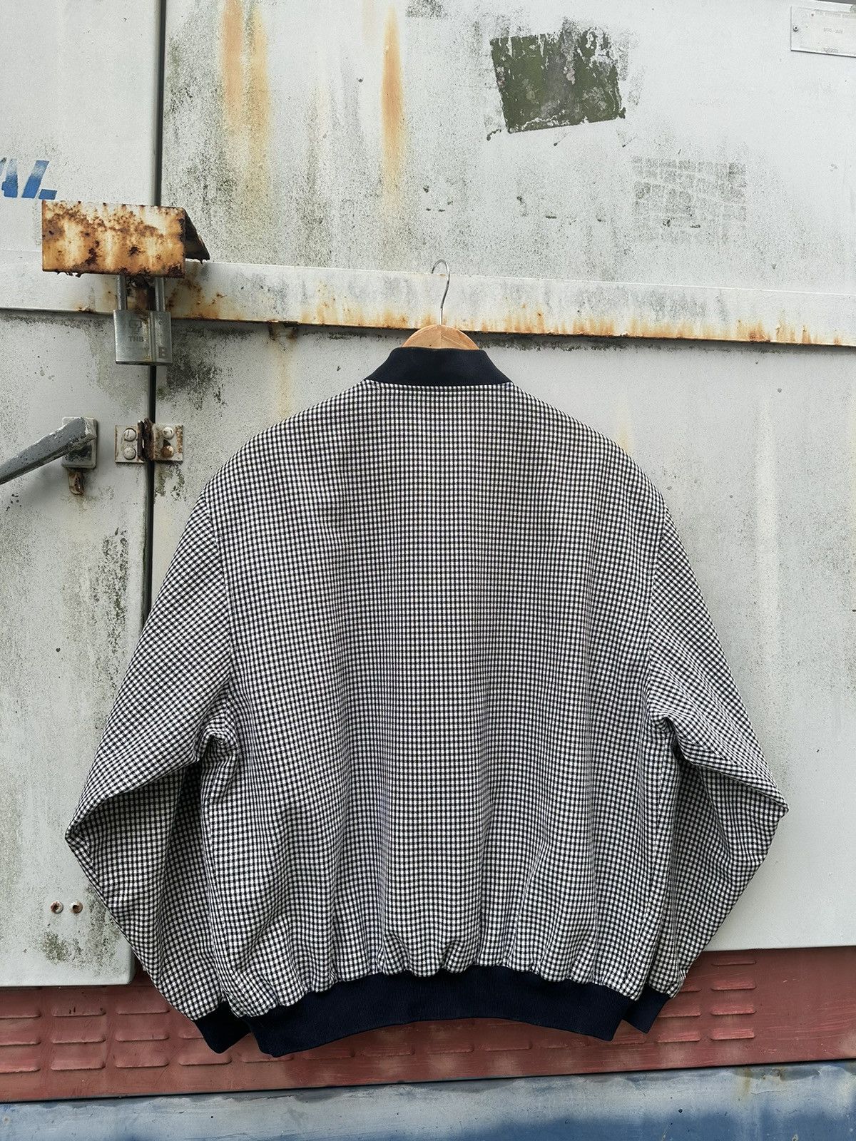 Vintage 👹Vintage Crocodile Classic Plaid Blue Bomber Jacket Size US L / EU 52-54 / 3 - 8 Thumbnail