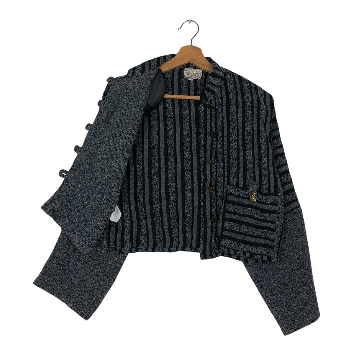Japanese Brand 🔥VINTAGE CROPPED JACKET PATCH WORK MADAME ZAZA OF MARSEILLE Size M / US 6-8 / IT 42-44 - 13 Thumbnail