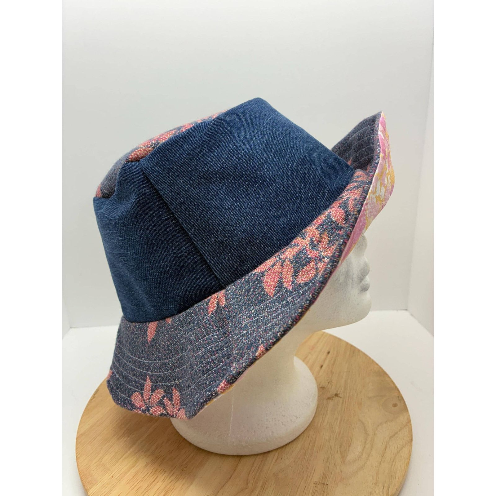 Other The Bloom — Upcycled Denim & Floral Sparkle Bucket Hat Size ONE SIZE - 7 Thumbnail