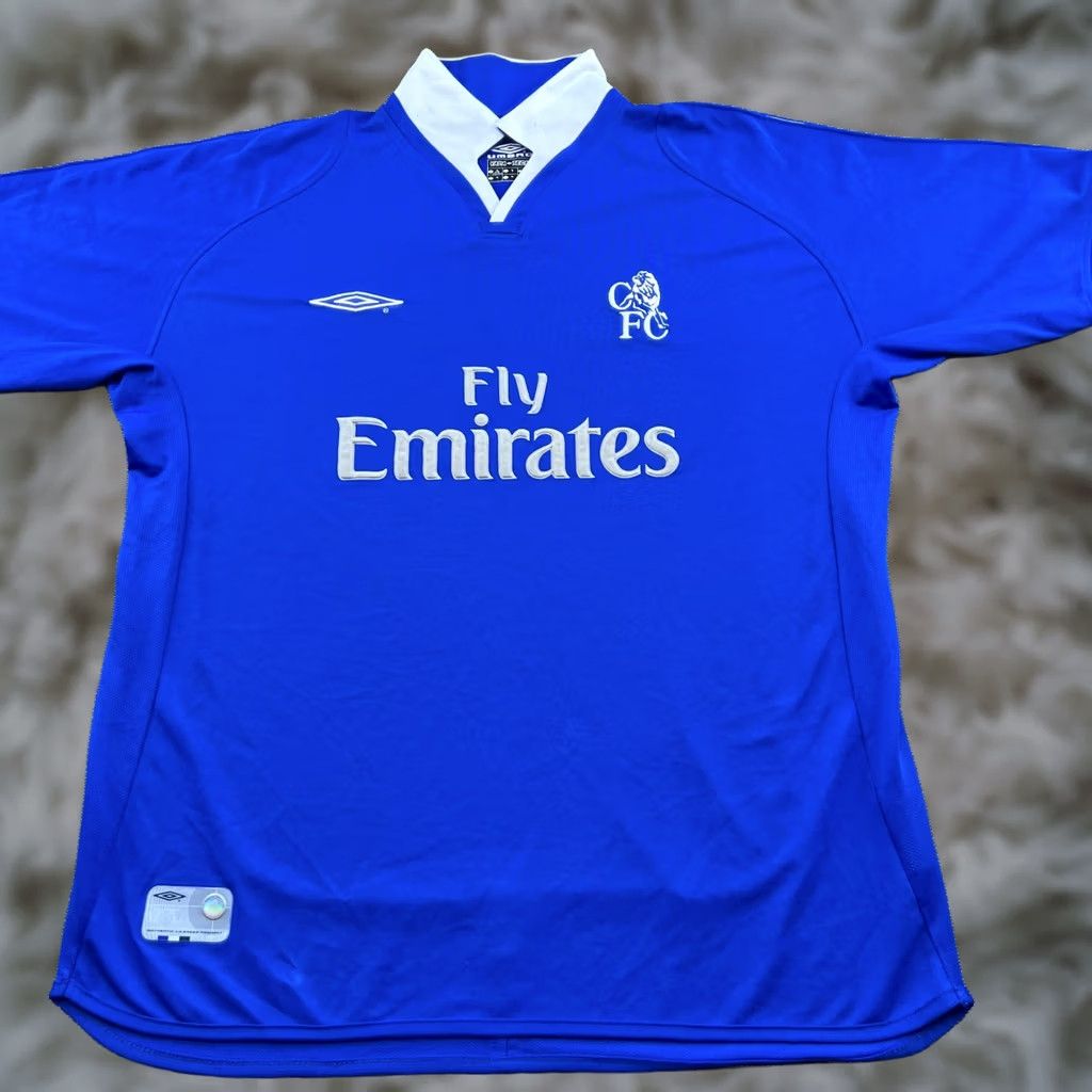 Umbro Umbro Chelsea 2001 2002 2003 Home Football Jersey Mens XL Blue Shirt Size US XL / EU 56 / 4 - 1 Thumbnail