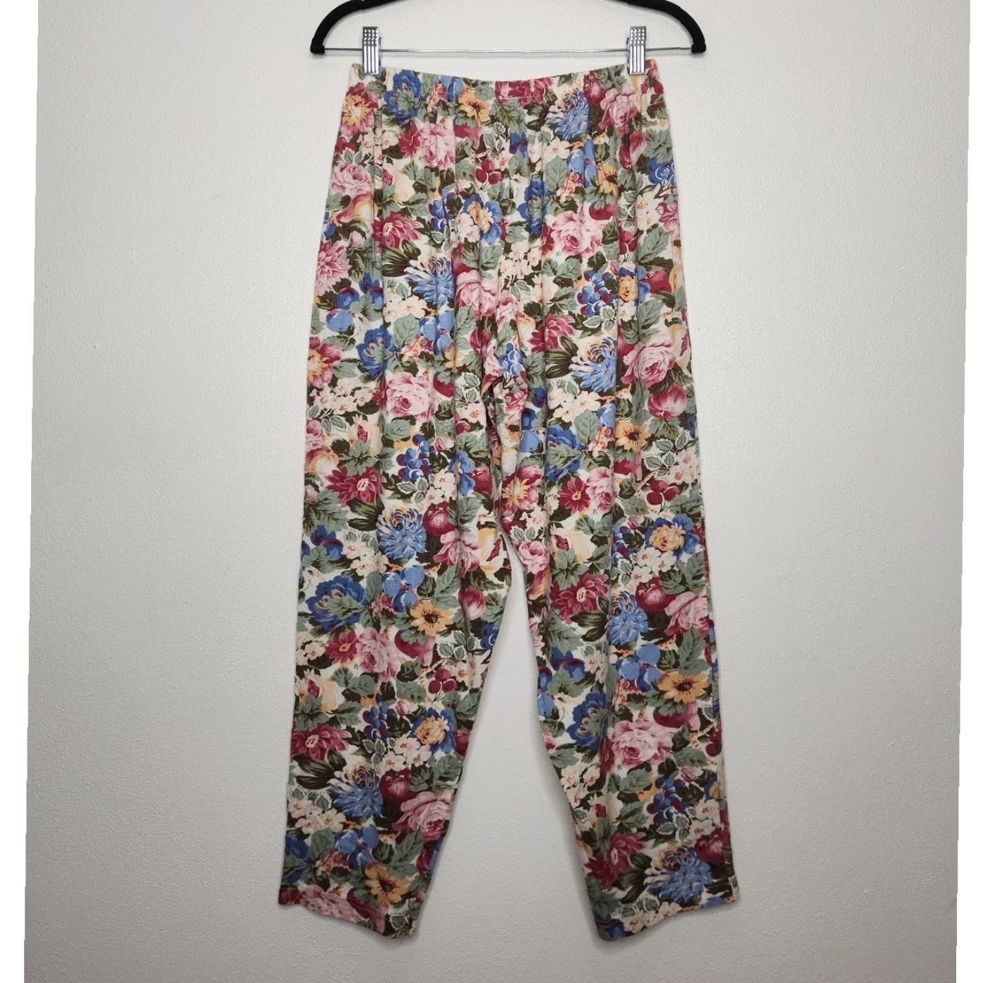 Vintage VINTAGE Floral Stretch Elastic Pants Sweats Bottoms One Size Women Size 42" / US 20 - 5 Thumbnail
