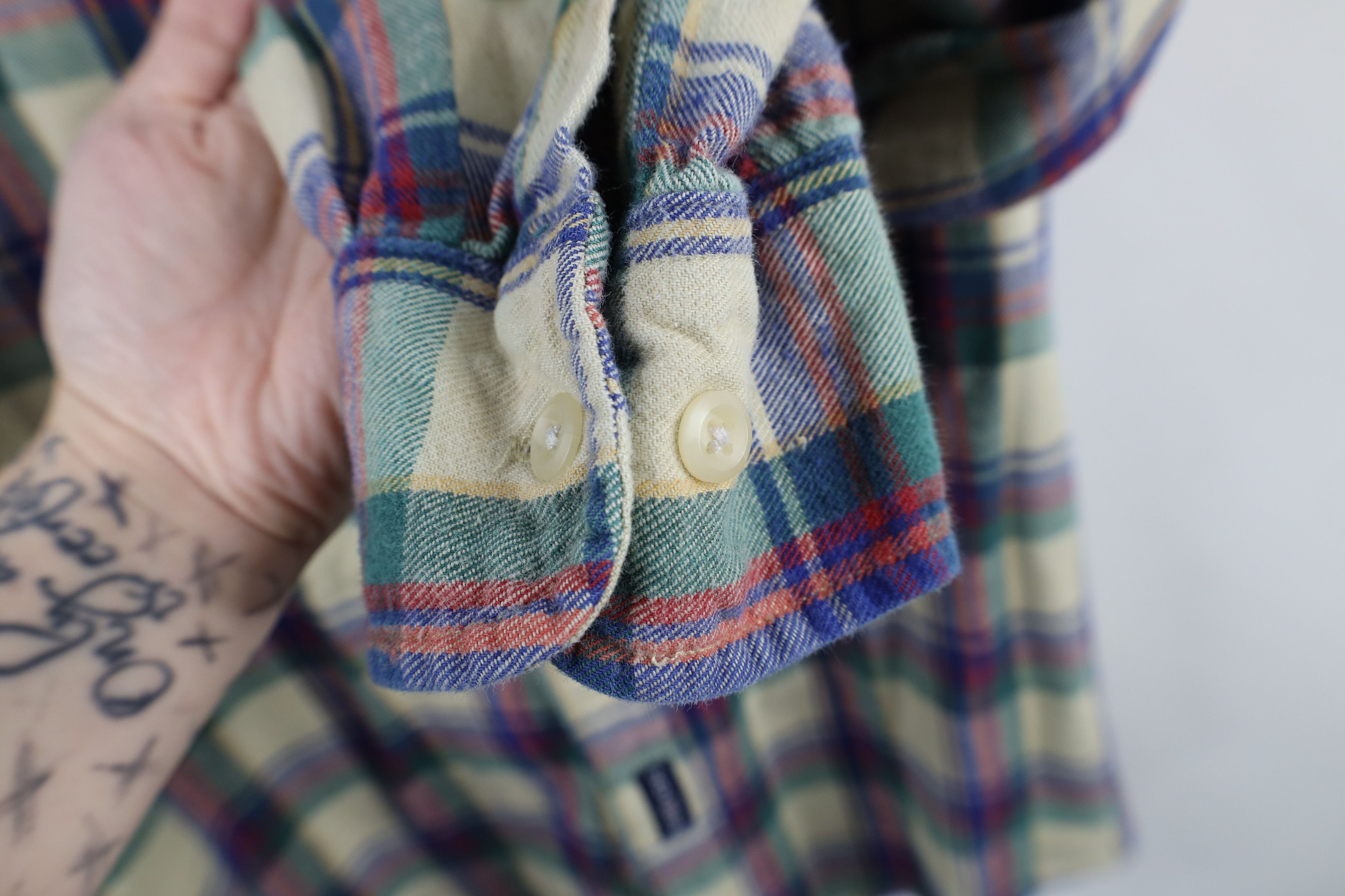 Vintage Vintage 90s Streetwear Flannel Collared Button Down Shirt Size US L / EU 52-54 / 3 - 6 Thumbnail