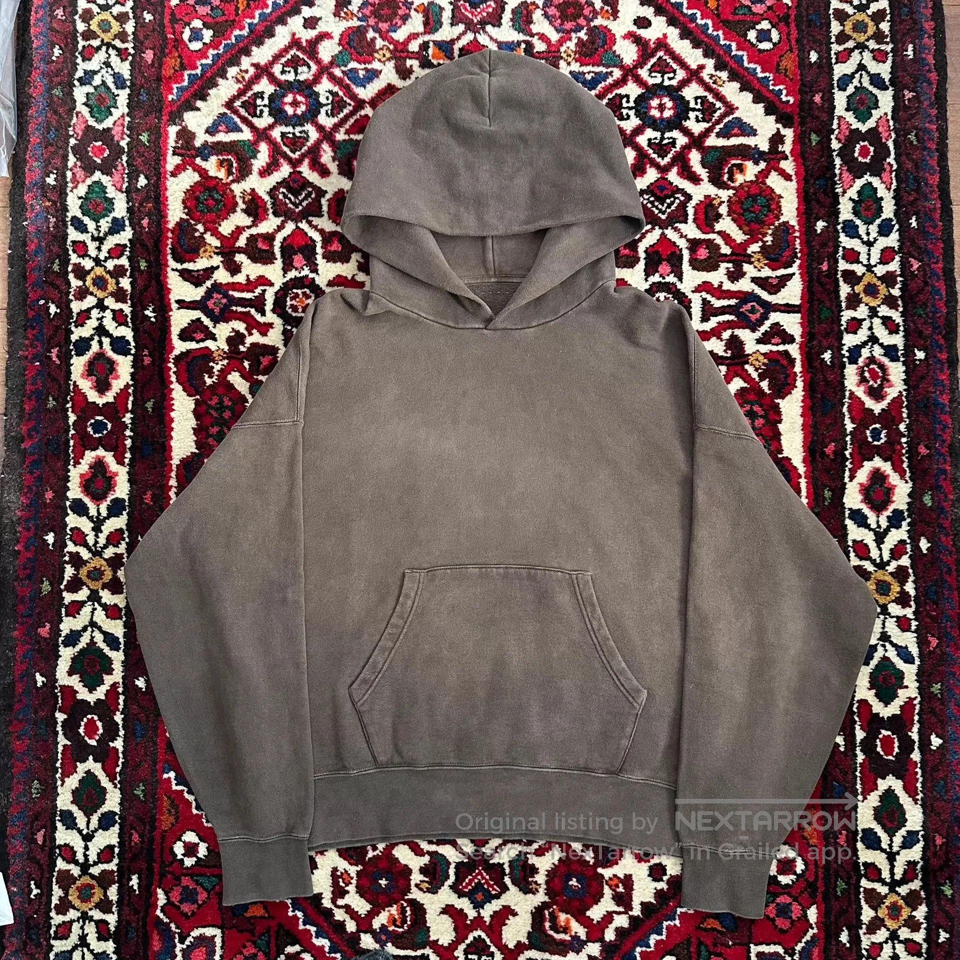 Visvim Brown Oversized Hoodie with Kangaroo Pocket. Size US S / EU 44-46 / 1 - 1 Thumbnail