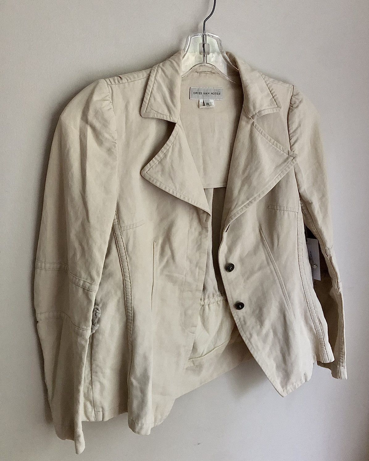 Dries Van Noten Dries Van Noten Vintage Khaki Pleated Safari Jacket Size XS / US 0-2 / IT 36-38 - 18 Thumbnail