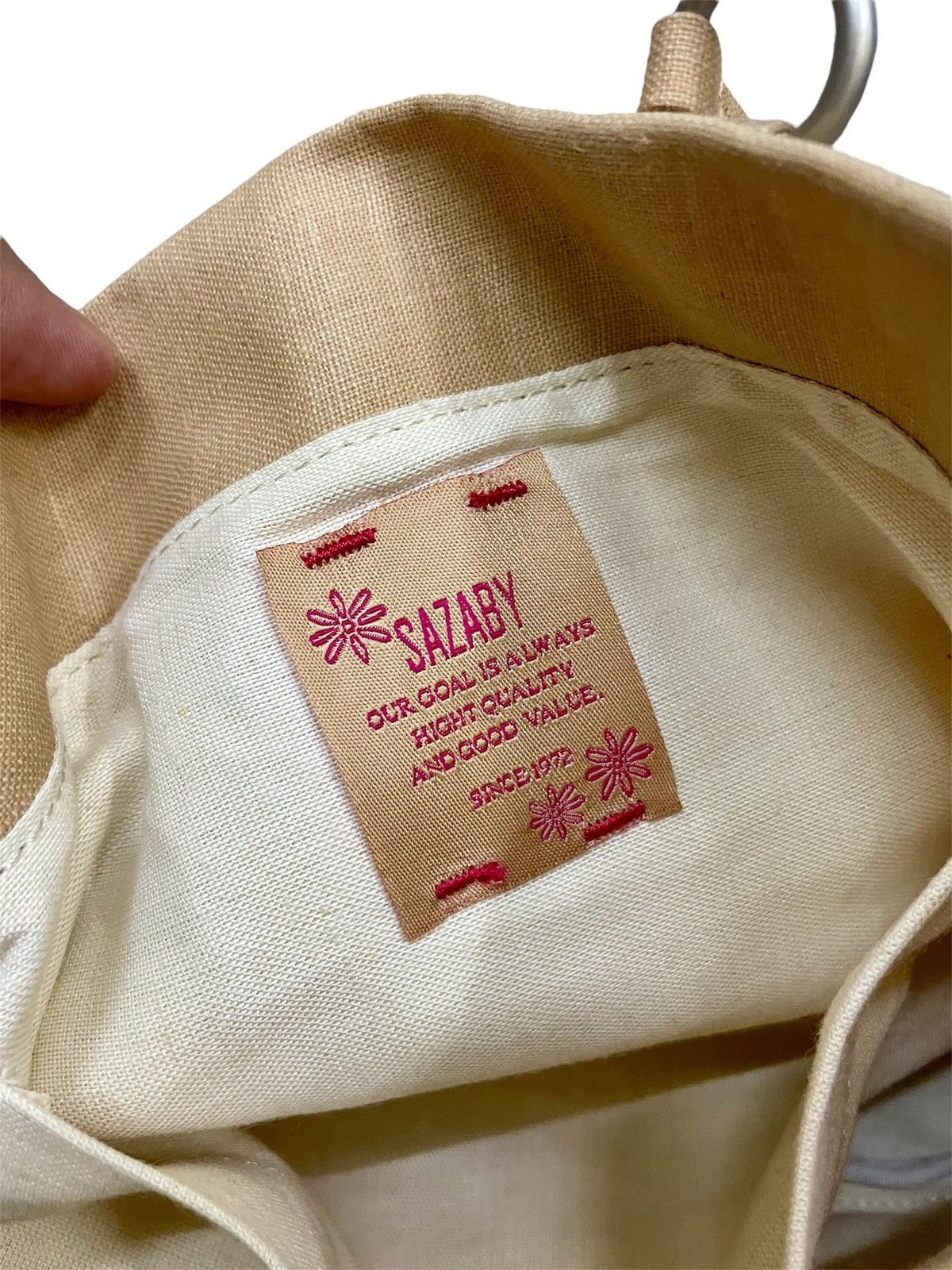 Japanese Brand × Vintage SAZABY Japan Handcrafted Canvas Tote – Rare Archive Piece Size ONE SIZE - 3 Thumbnail