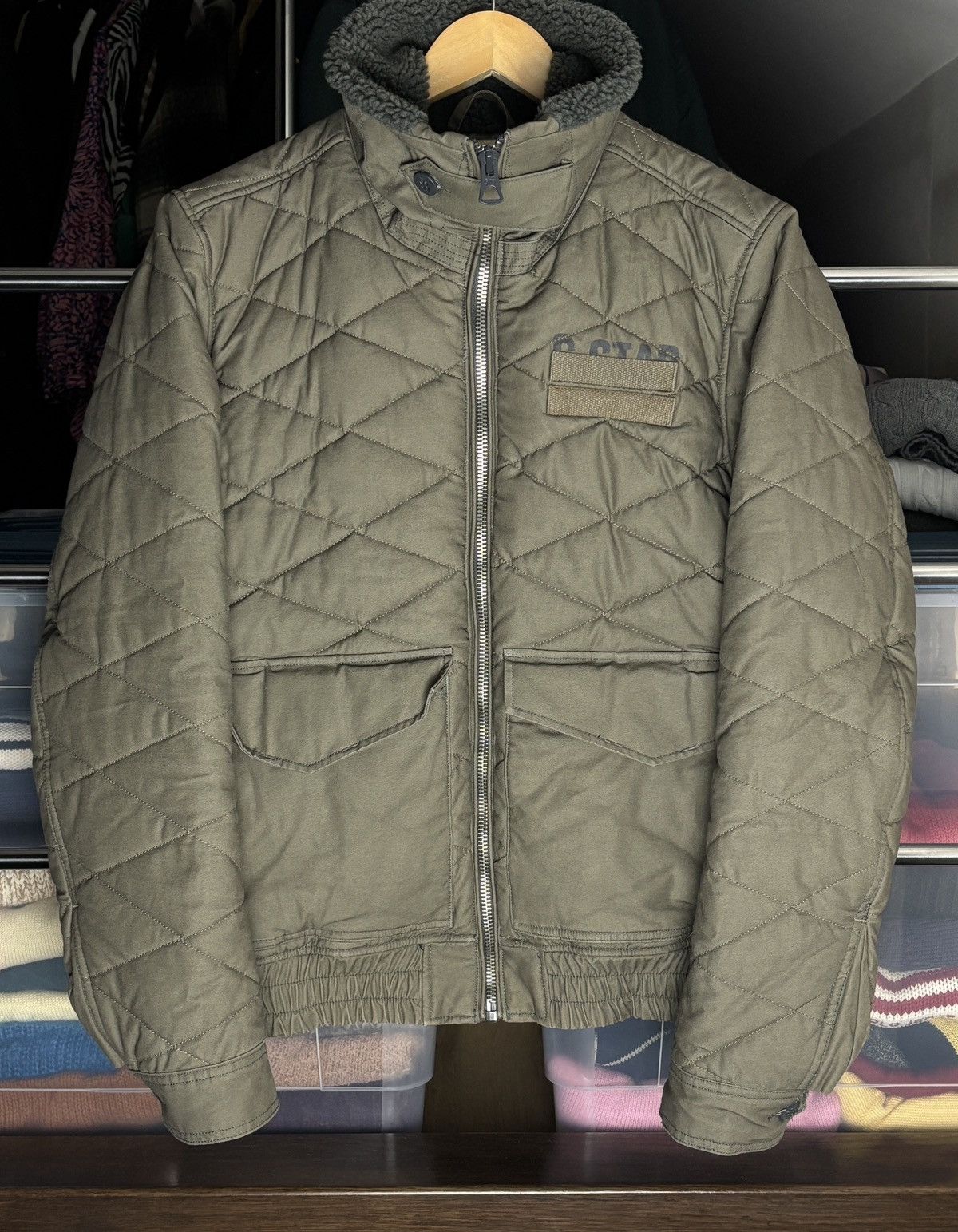 G-Star G-Star RAW Aviator Quilted Bomber Jacket MA1 Vintage Pilot Size US L / EU 52-54 / 3 - 3 Thumbnail