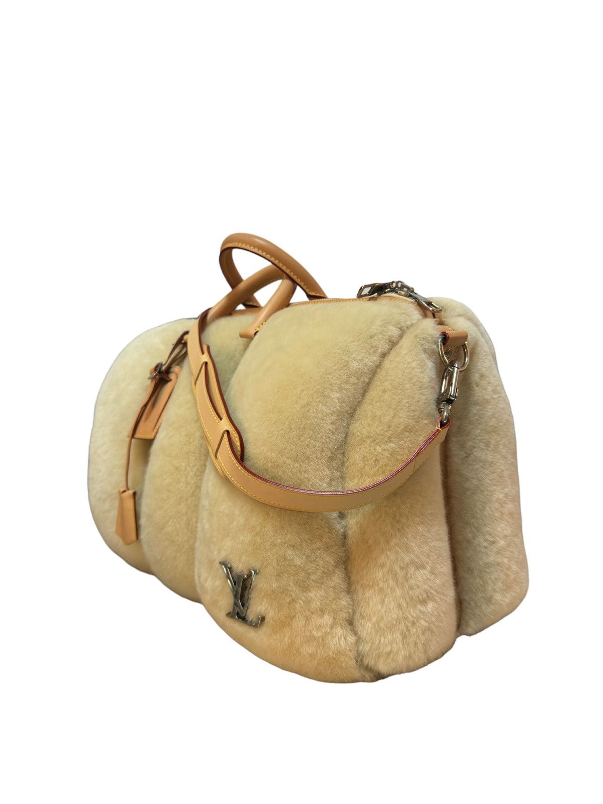 Louis Vuitton Louis Vuitton Mink Keepall Bandoulière 50 (Shearling) Duffle Size ONE SIZE - 7 Thumbnail