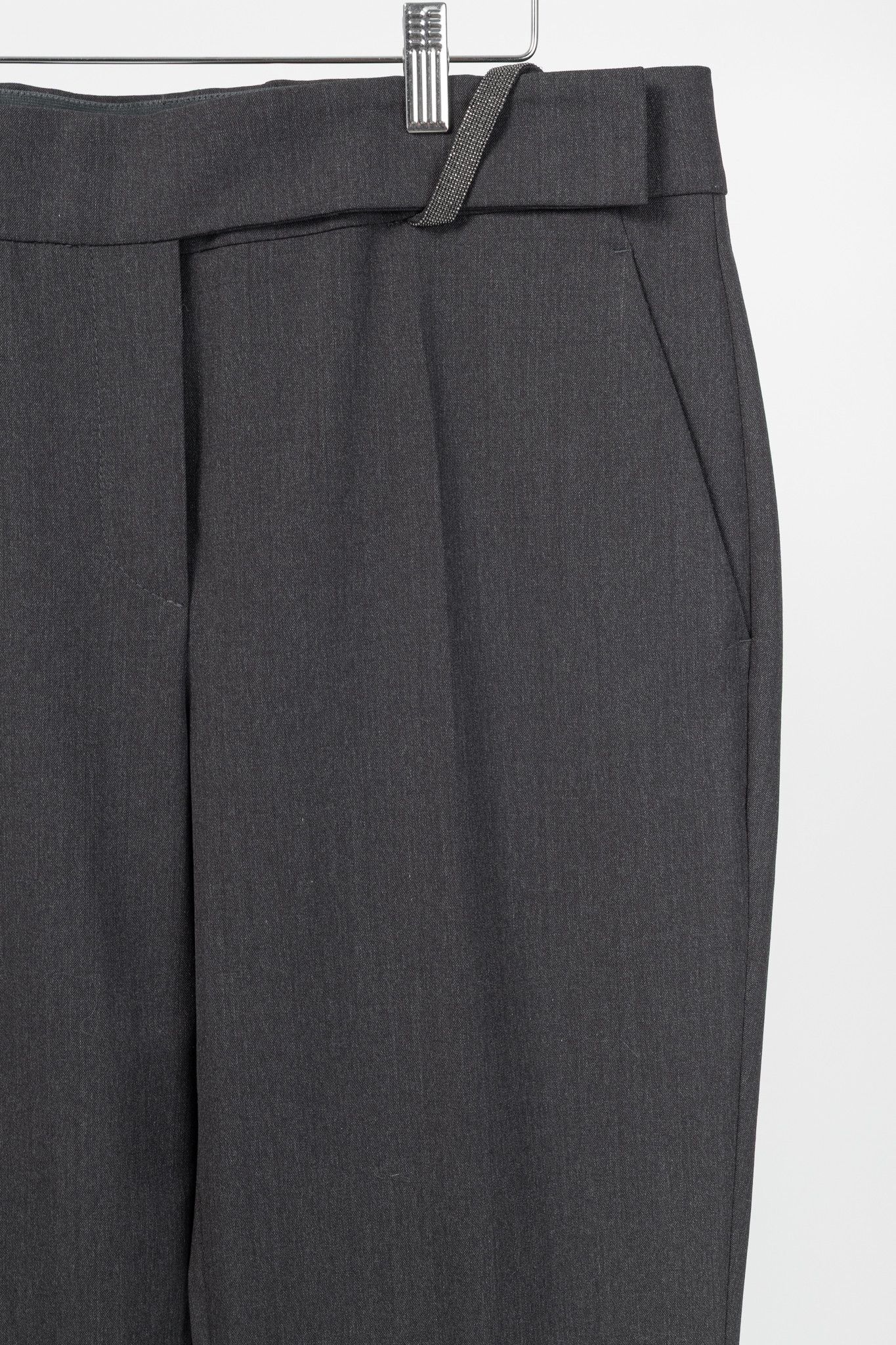 Brunello Cucinelli Brunello Cucinelli SS/21 Wool-Blend Monili-Bead Trousers Size 32" / US 10 / IT 46 - 5 Thumbnail