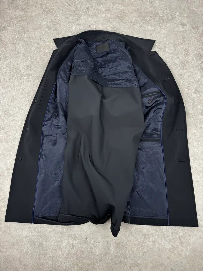 Prada 2000s Prada Navy Nylon Buttoned Class Long Jacket Size US L / EU 52-54 / 3 - 6 Thumbnail
