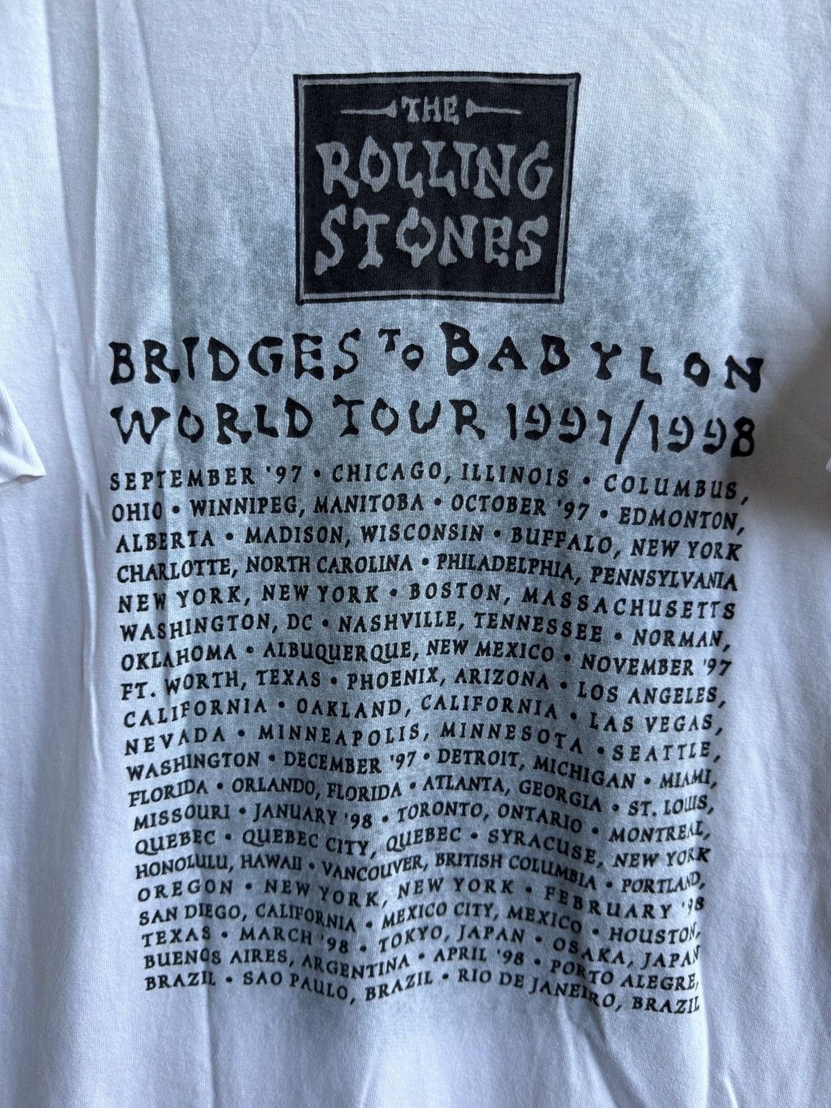 Band Tees Vintage 90s The Rolling Stones Bridges To Babylon band tee Size US L / EU 52-54 / 3 - 8 Thumbnail