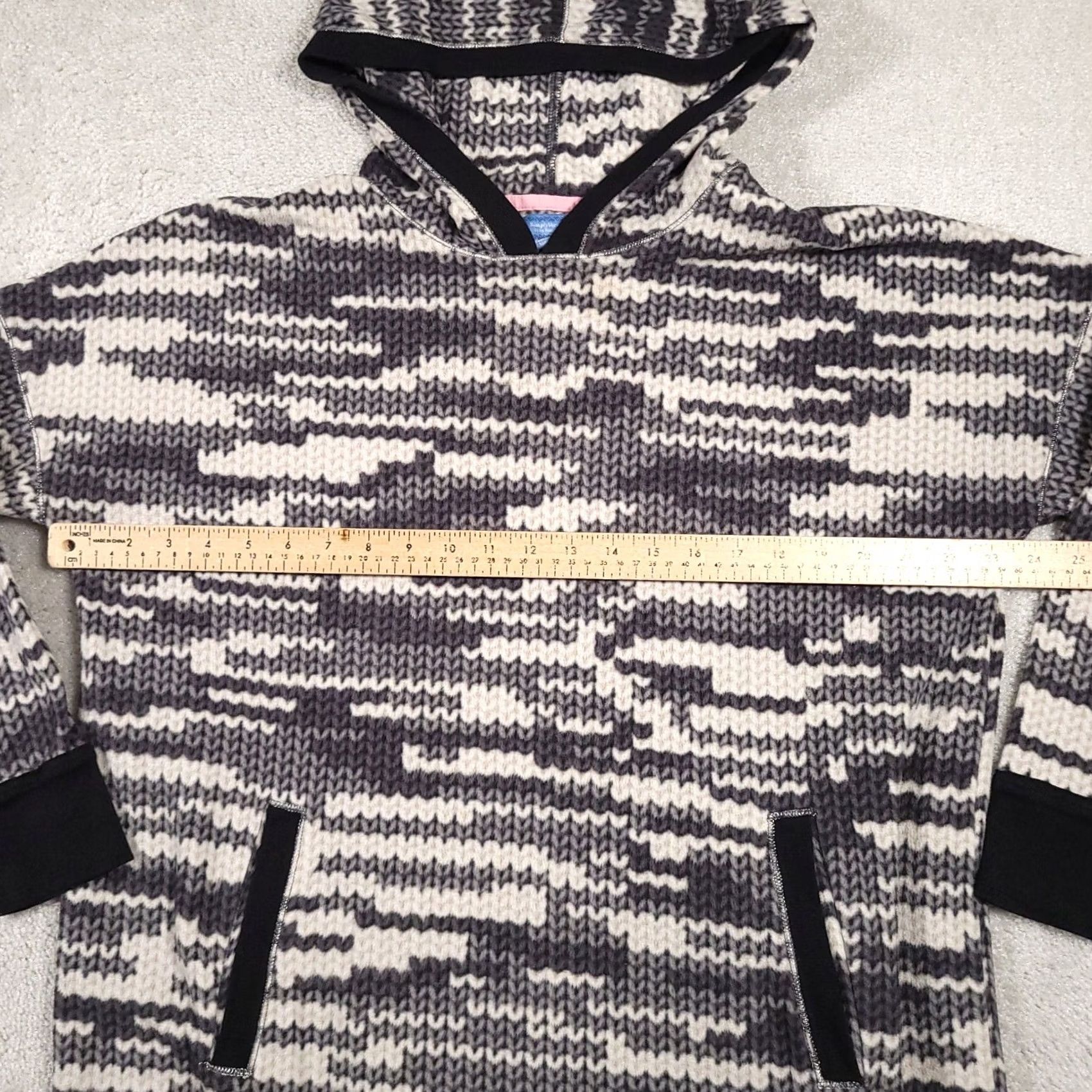 Vintage VINTAGE Simply Vera Vera Wang Women's Long Hoodie Size Large Fleece Abstract Pockets Gray - Hoodie, Womens, L, Gray, Pockets Size L / US 10 / IT 46 - 7 Thumbnail