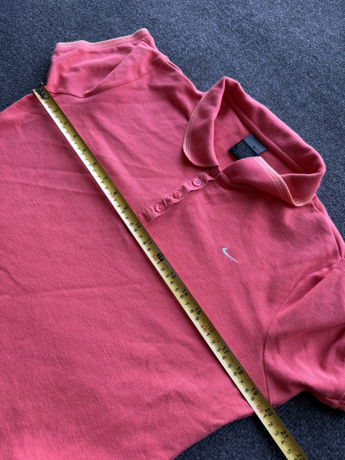 Nike 00s Retro vntg Nike Dri-Fit Swoosh Polo Shirt Coral Women Size L / US 10 / IT 46 - 20 Thumbnail