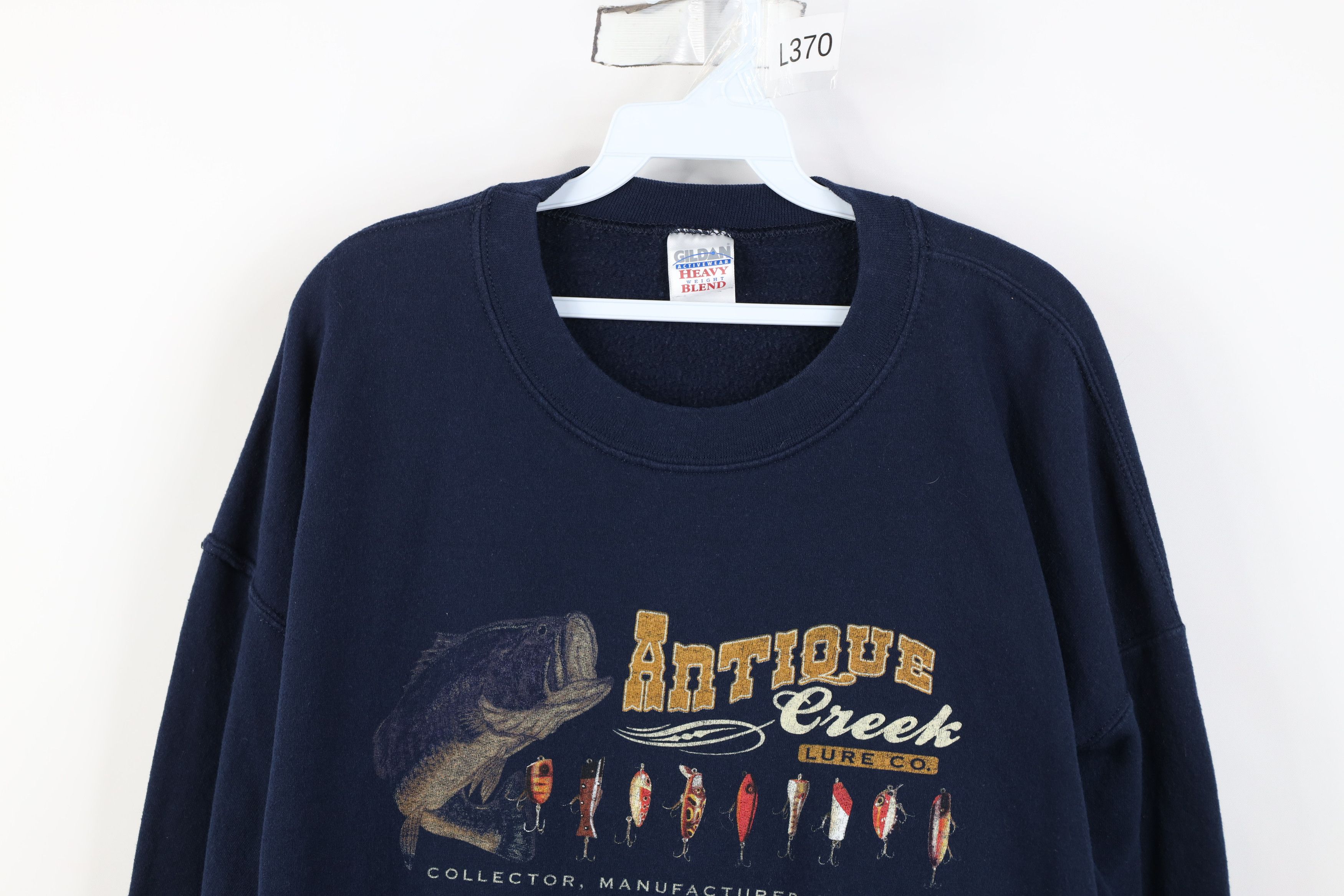 Vintage Vintage 90s Y2K Streetwear Fishing Lure Sweatshirt Blue Size US XL / EU 56 / 4 - 2 Thumbnail