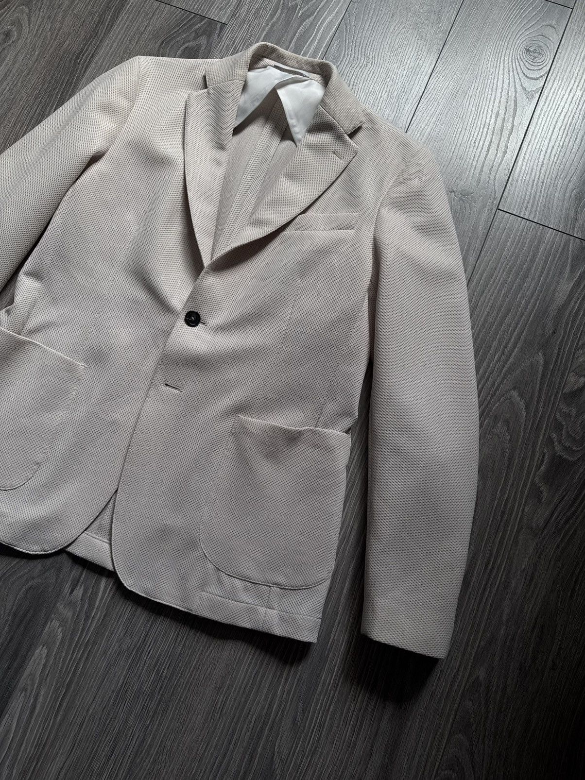 Eredipisano Eredi Pisano Roma Cotton Light Blazer in Beige 50R Size 50R - 2 Thumbnail