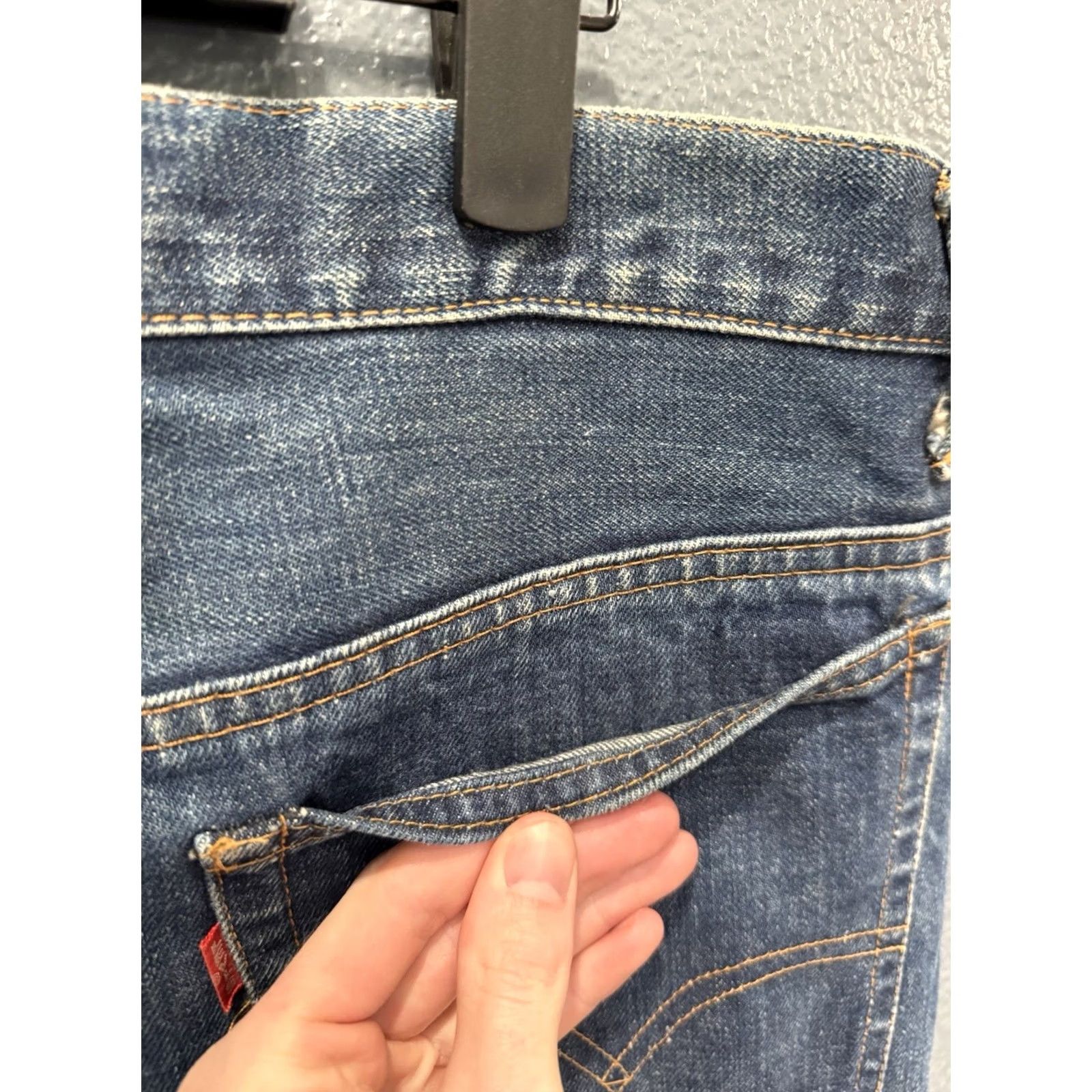 Denime VINTAGE Levi’s 517 Single Stitch Big E Dark Wash Denim Jeans Shirt? Size US 38 / EU 54 - 4 Thumbnail