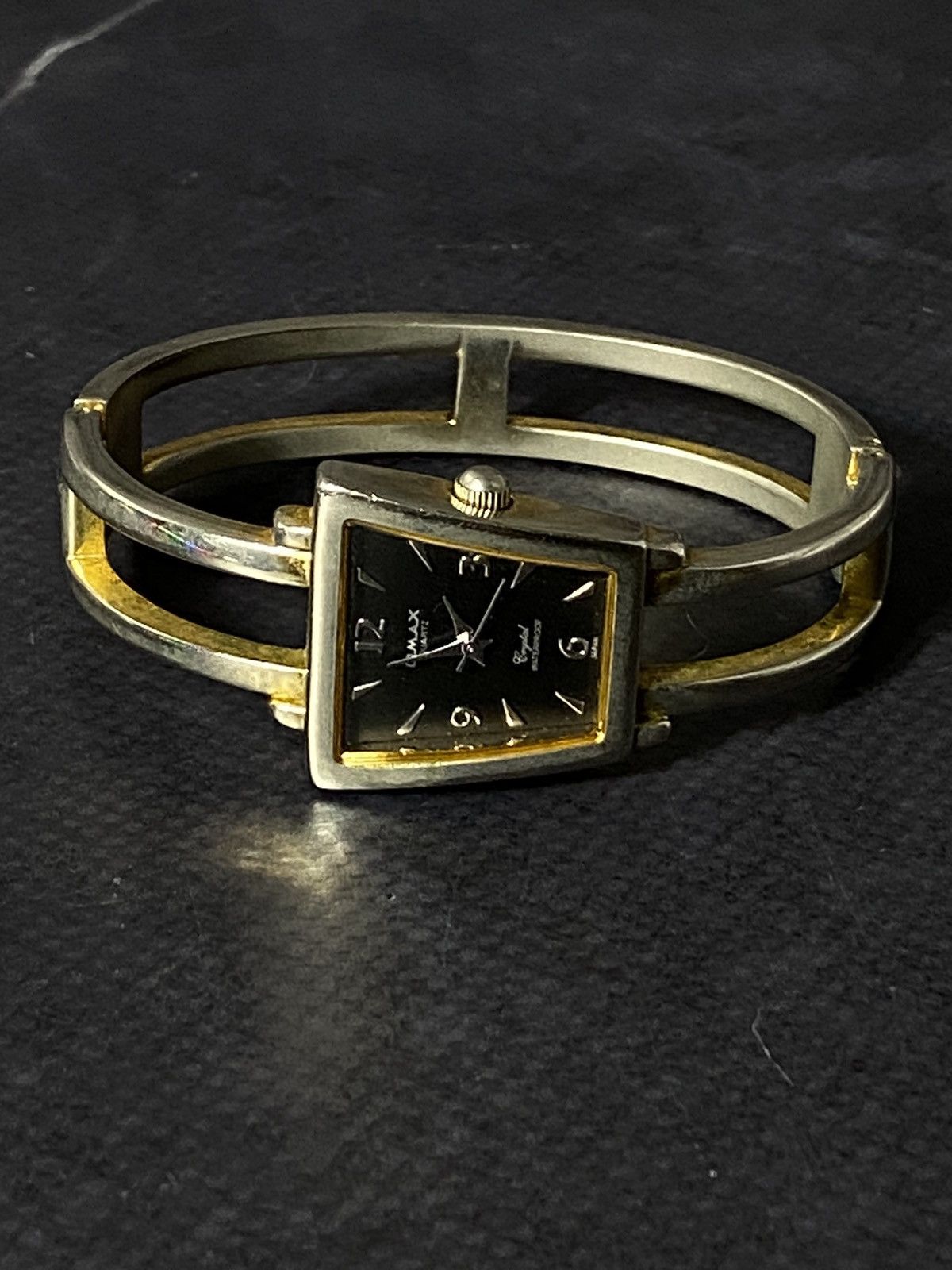 Japanese Brand Vintage OMAX Crystal Japan Watch Bangle Bracelet Size ONE SIZE - 2 Thumbnail